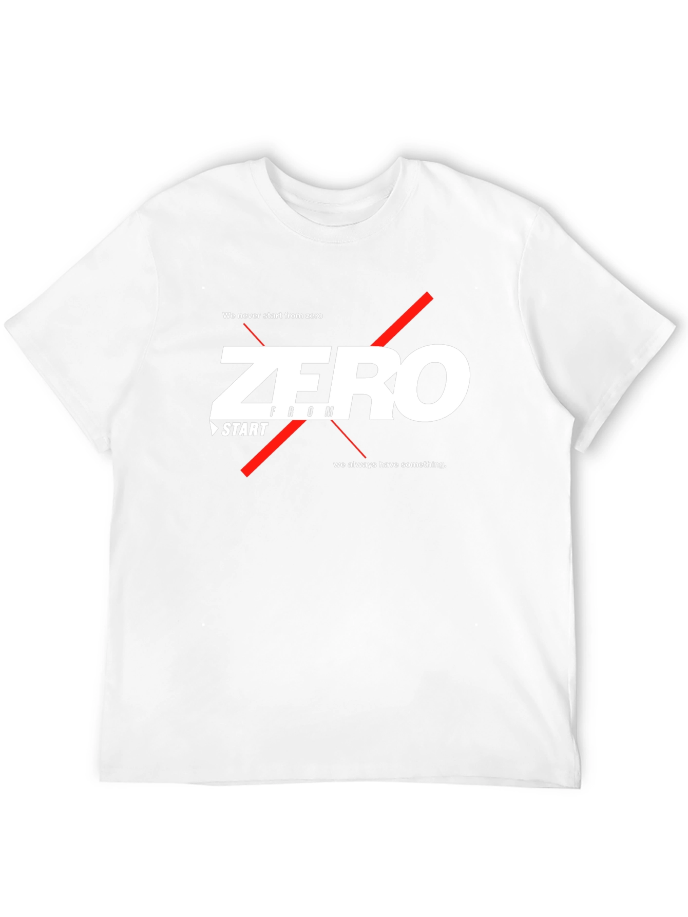 Black Zero From Start Men's Black Graphic Tee view 12