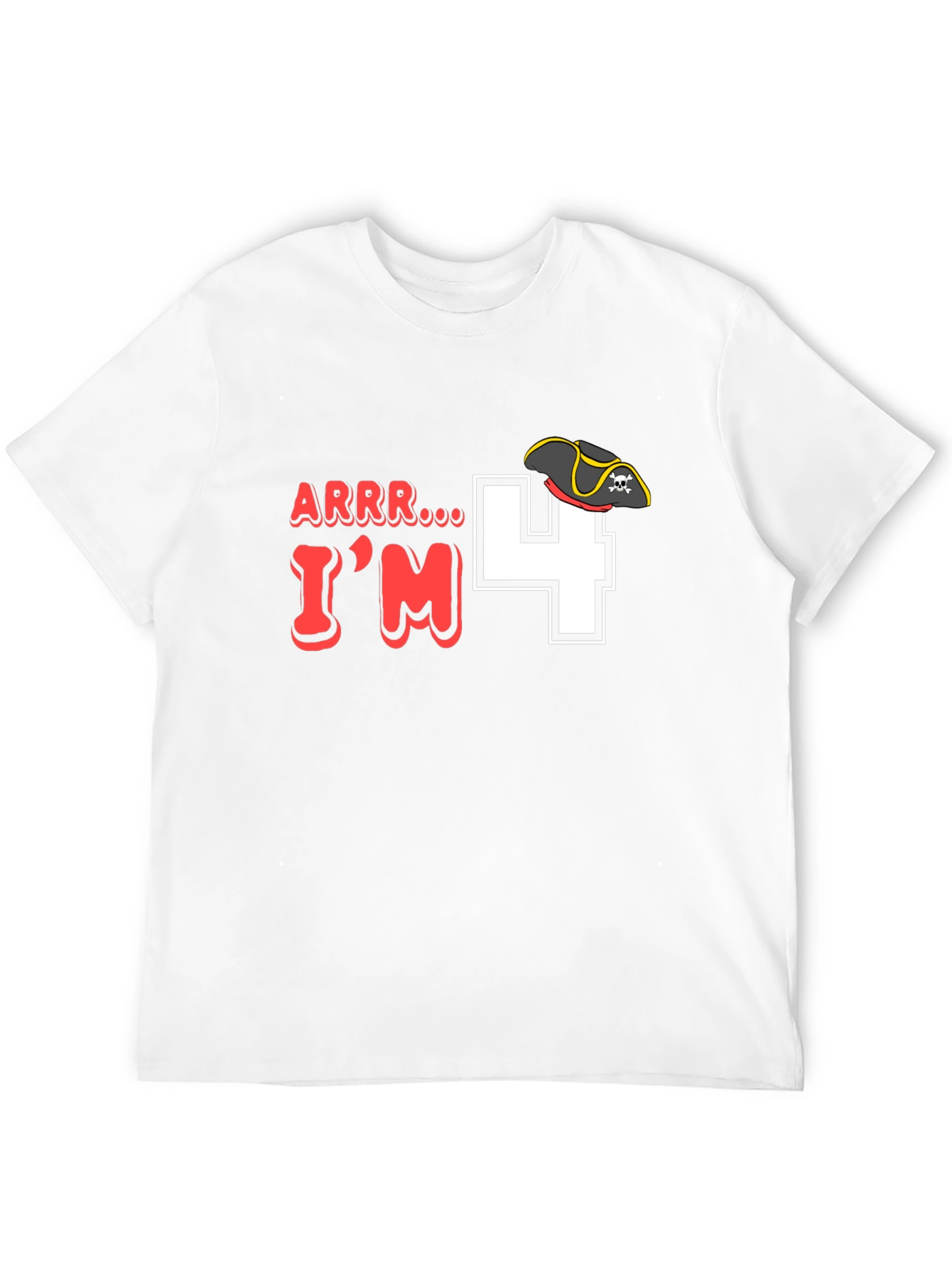 Black Arrr I'm 4 Pirate Birthday T-Shirt view 12