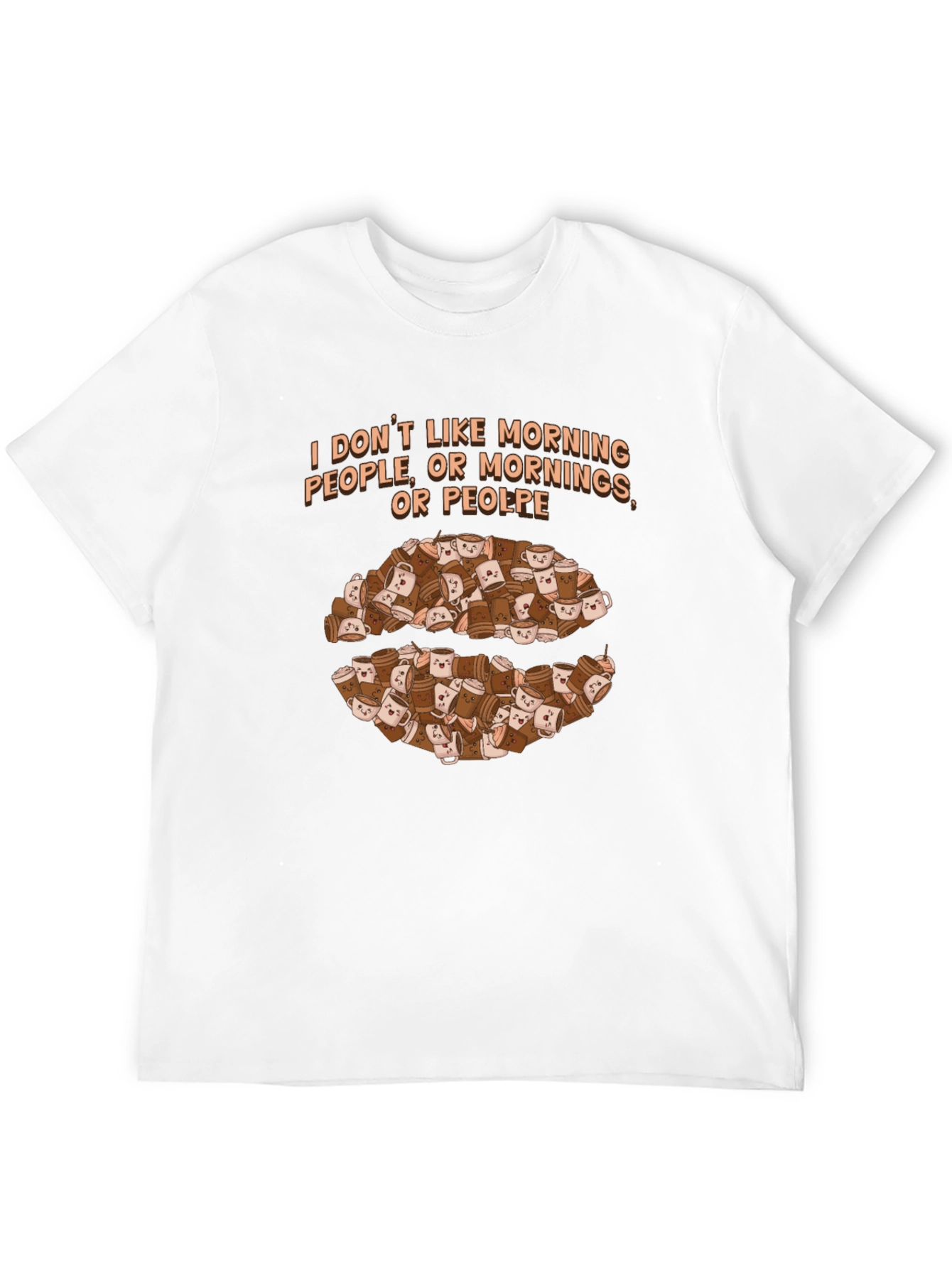 Black Funny Coffee Lover Graphic T-Shirt - I Don't Like Morning People view 12