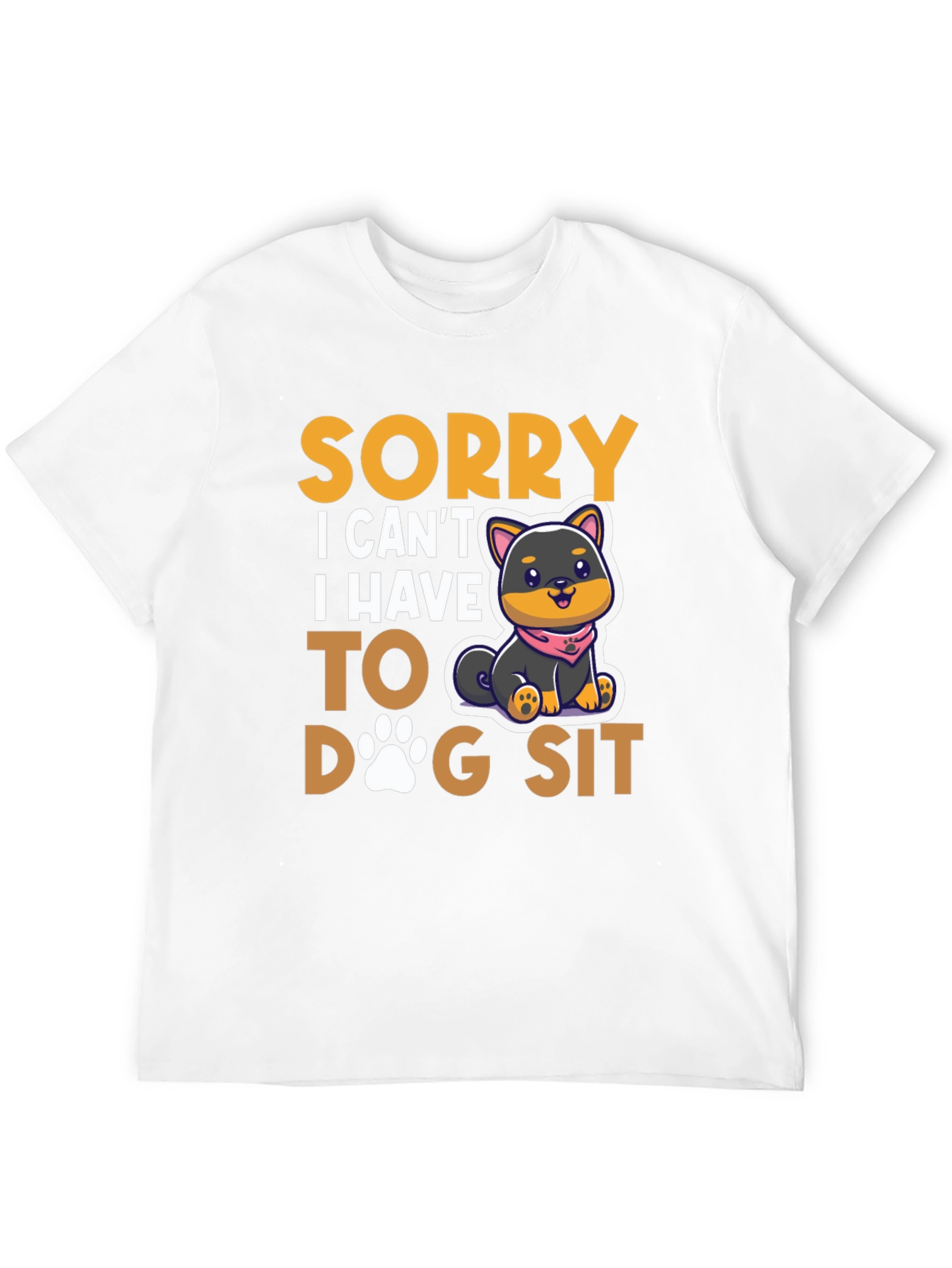Black Dog Sitting T-Shirt Cute Animal Design view 12