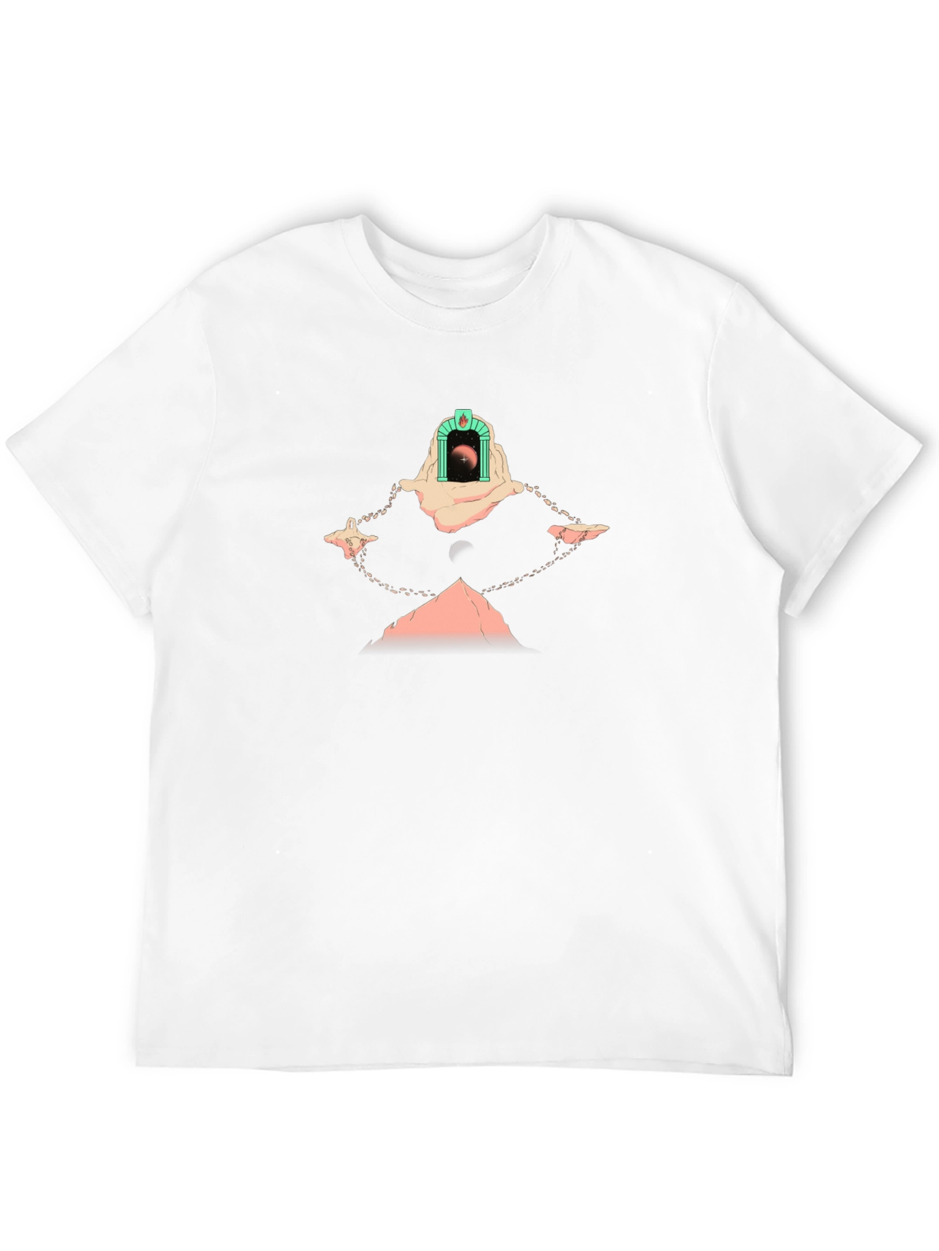 Black Mystic Portal Graphic Tee - Black Cotton Comfort view 12