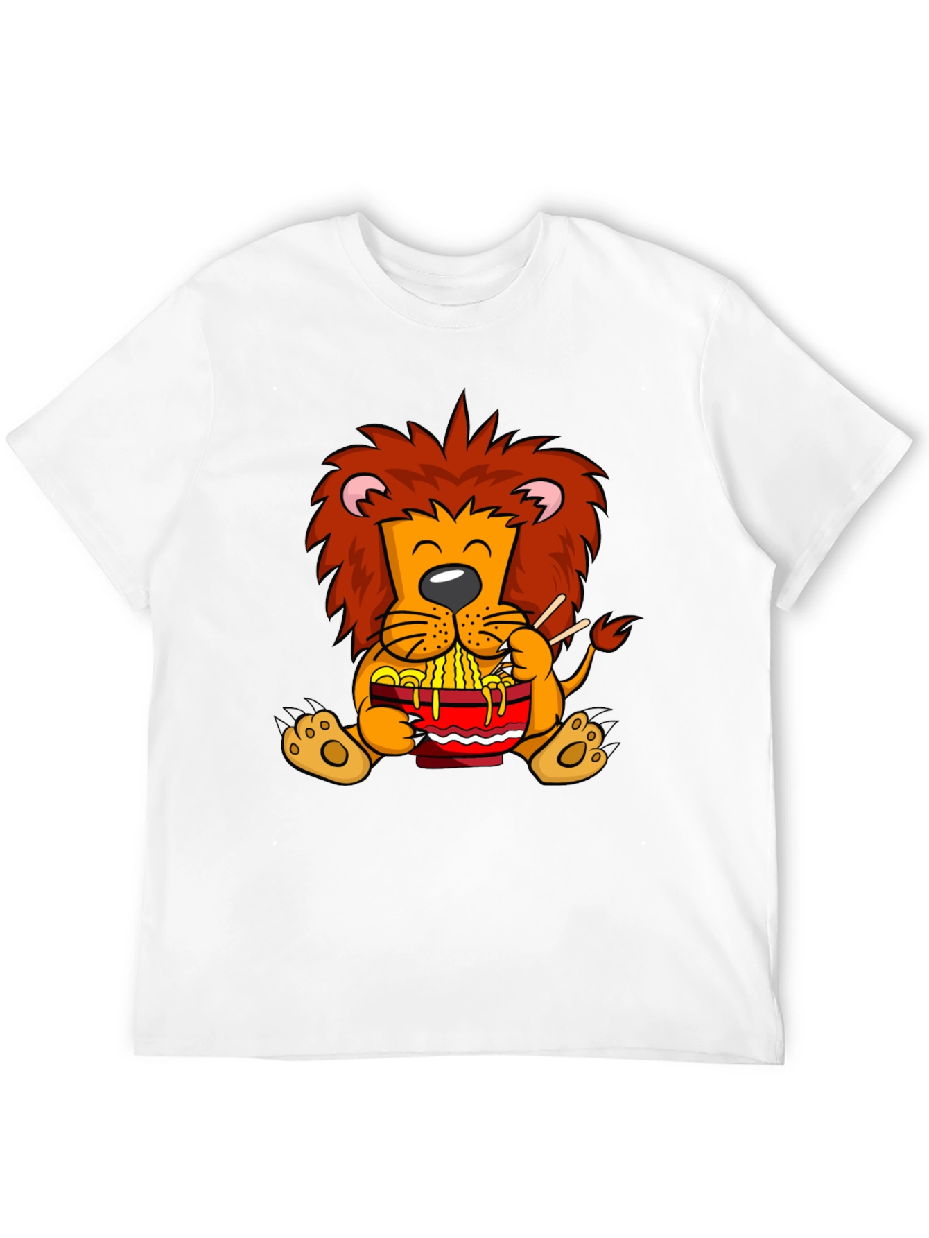 Black Lion Ramen T-Shirt - Cartoon Style view 12