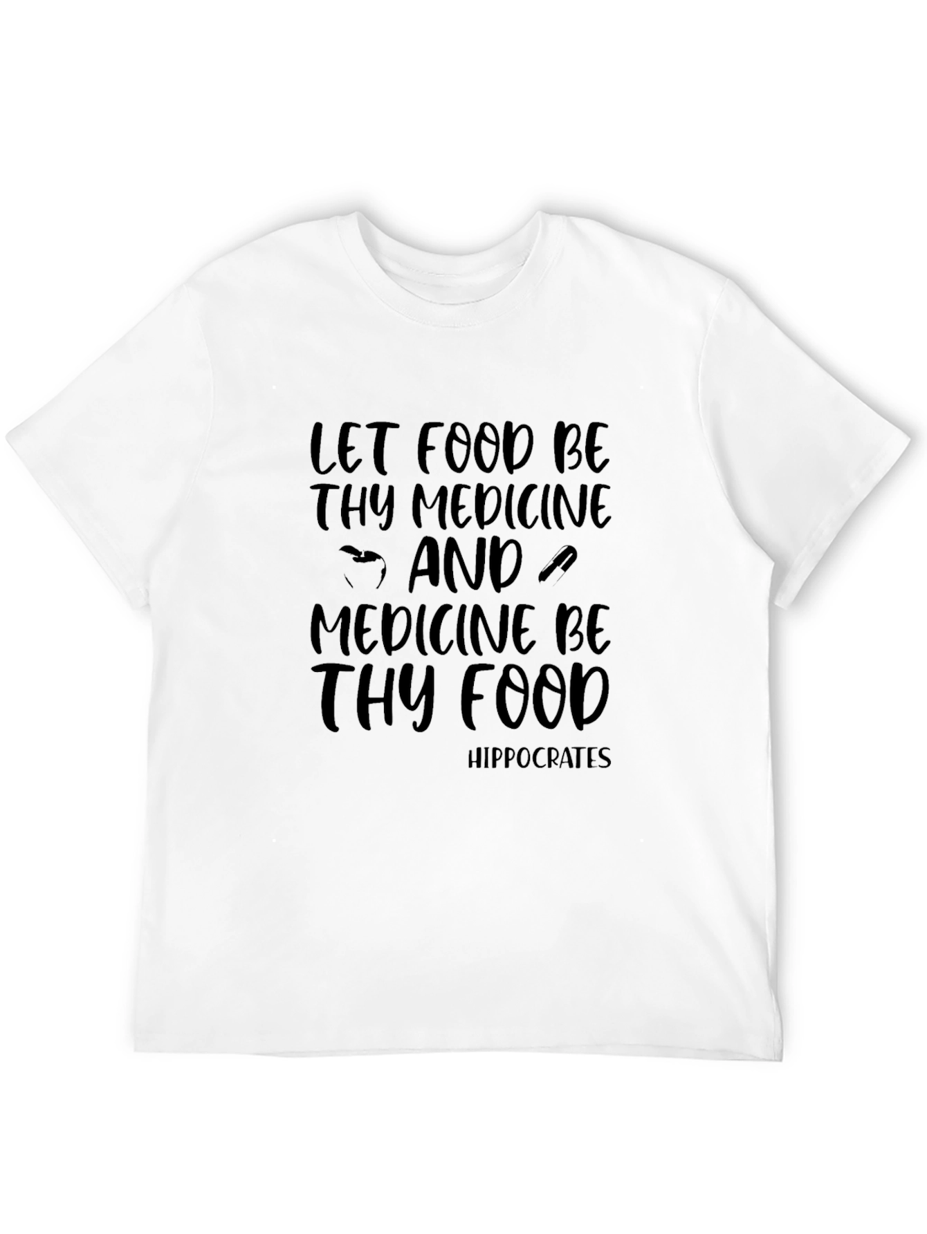 Black Let Food Be Thy Medicine Graphic Tee view 12