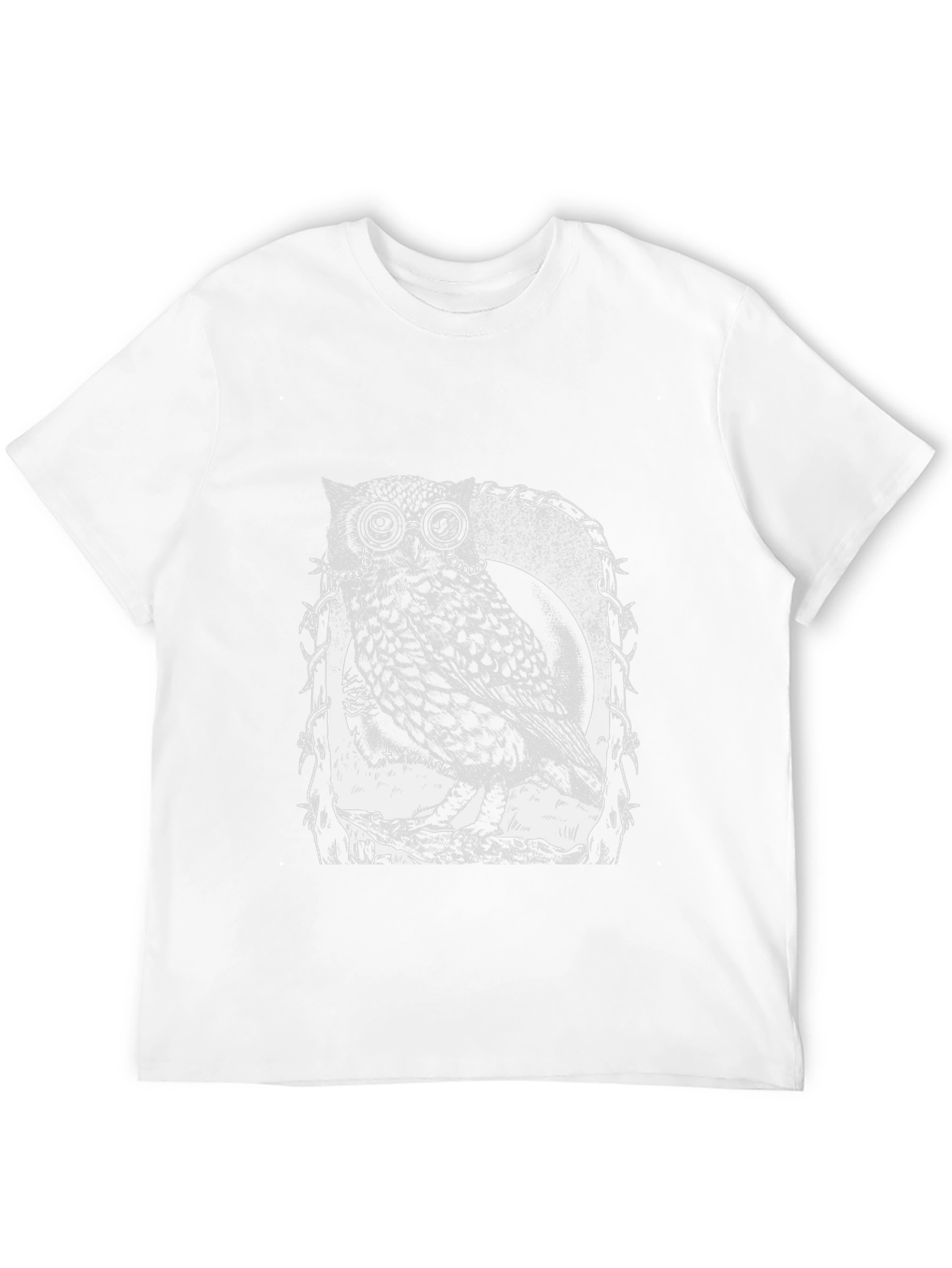 Black Owl With Glasses Graphic Tee - Black view 12