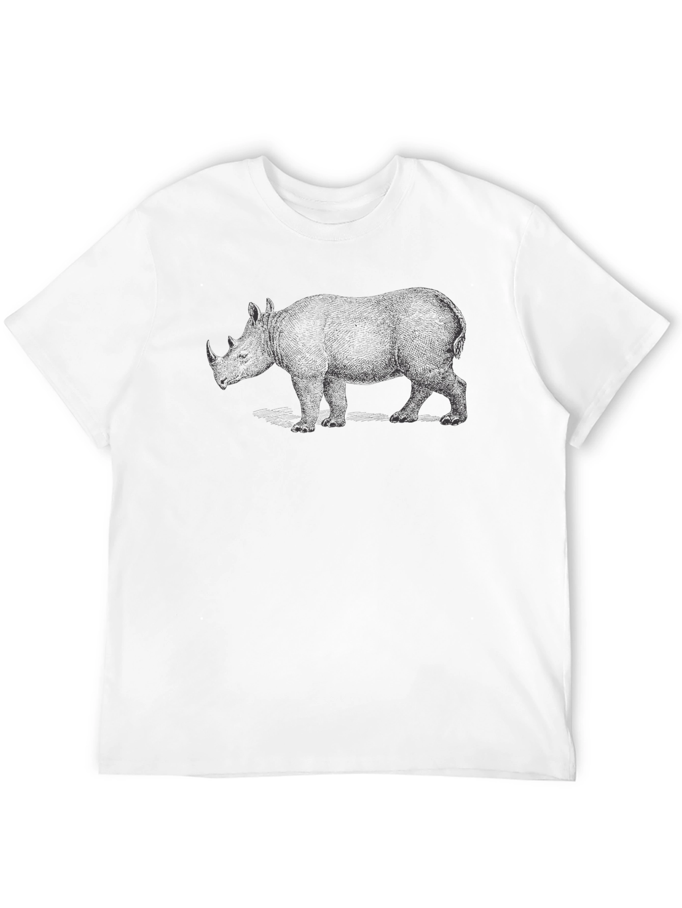 Black Rhino Graphic T-Shirt - Casual Cotton Tee view 12