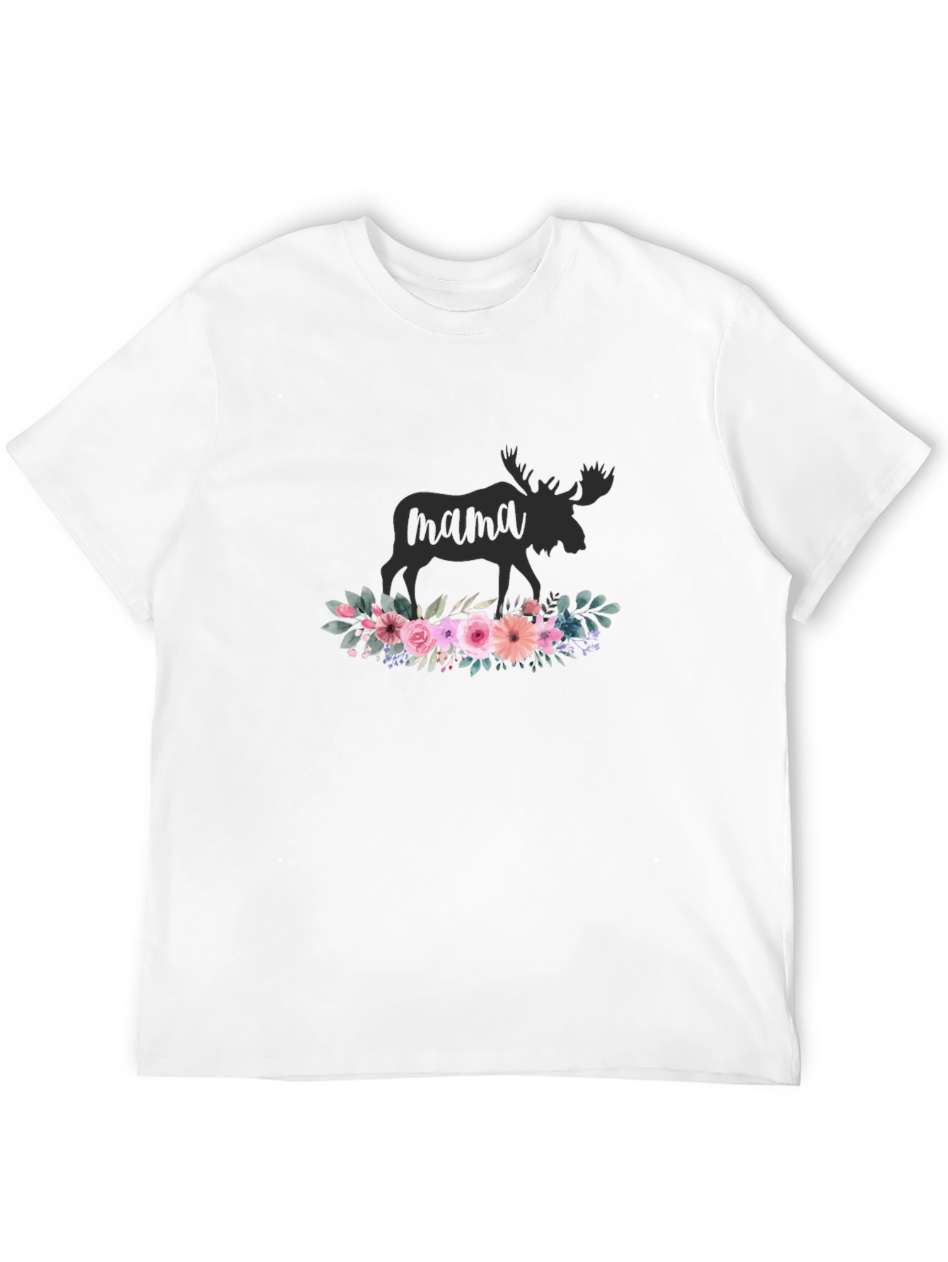 Mama Moose Floral T-Shirt - Stylish Animal Lover Tee - 12