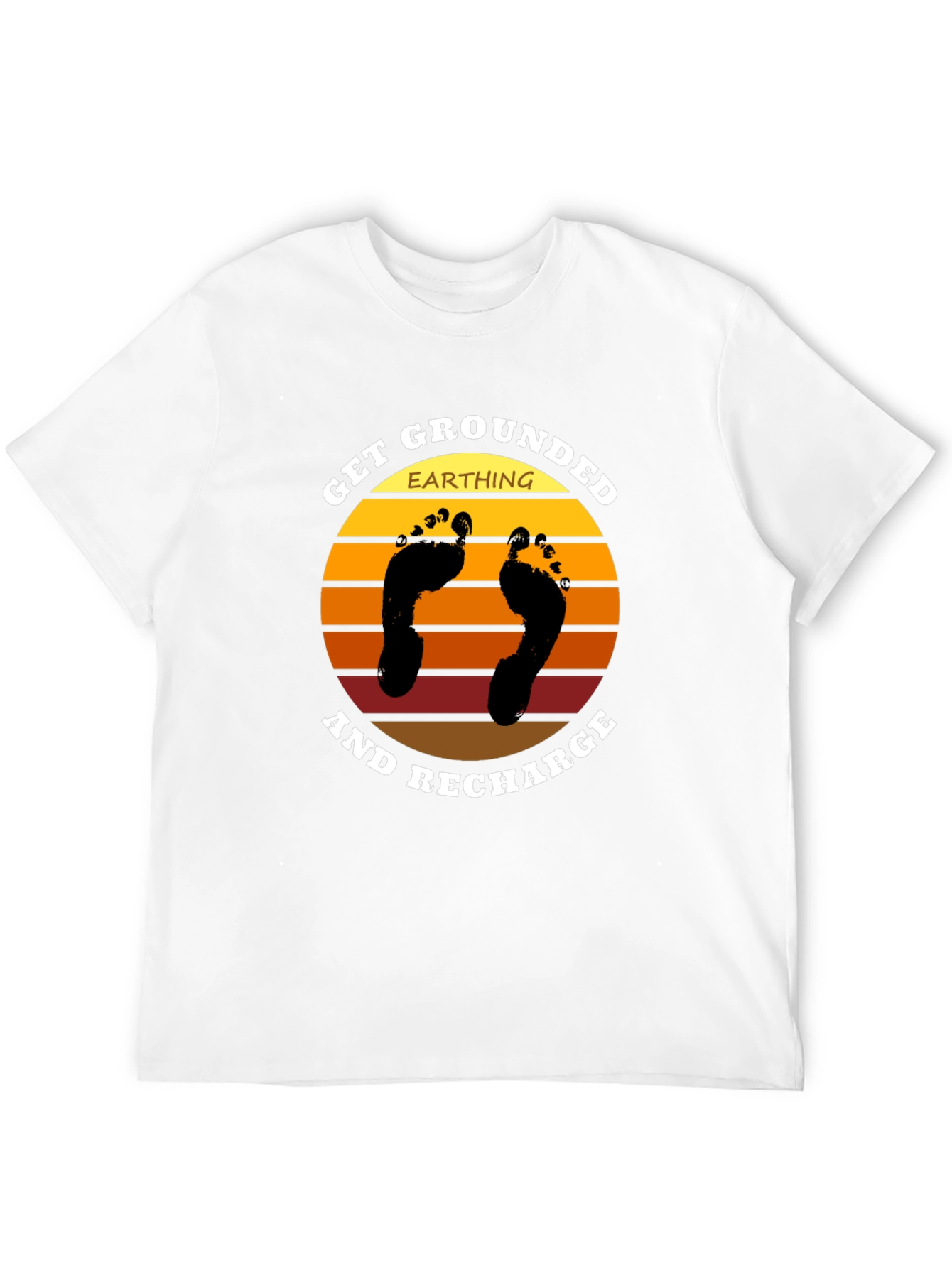 Black Get Grounded Earthing Recharge Graphic Tee view 12
