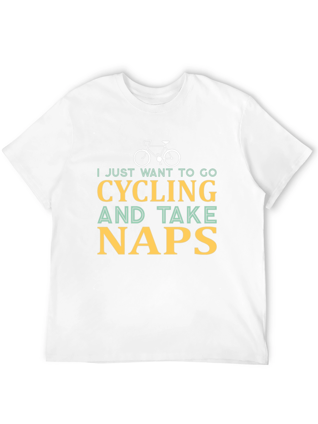 Black Cycling & Naps Graphic Tee -  Mens Casual T-Shirt view 12