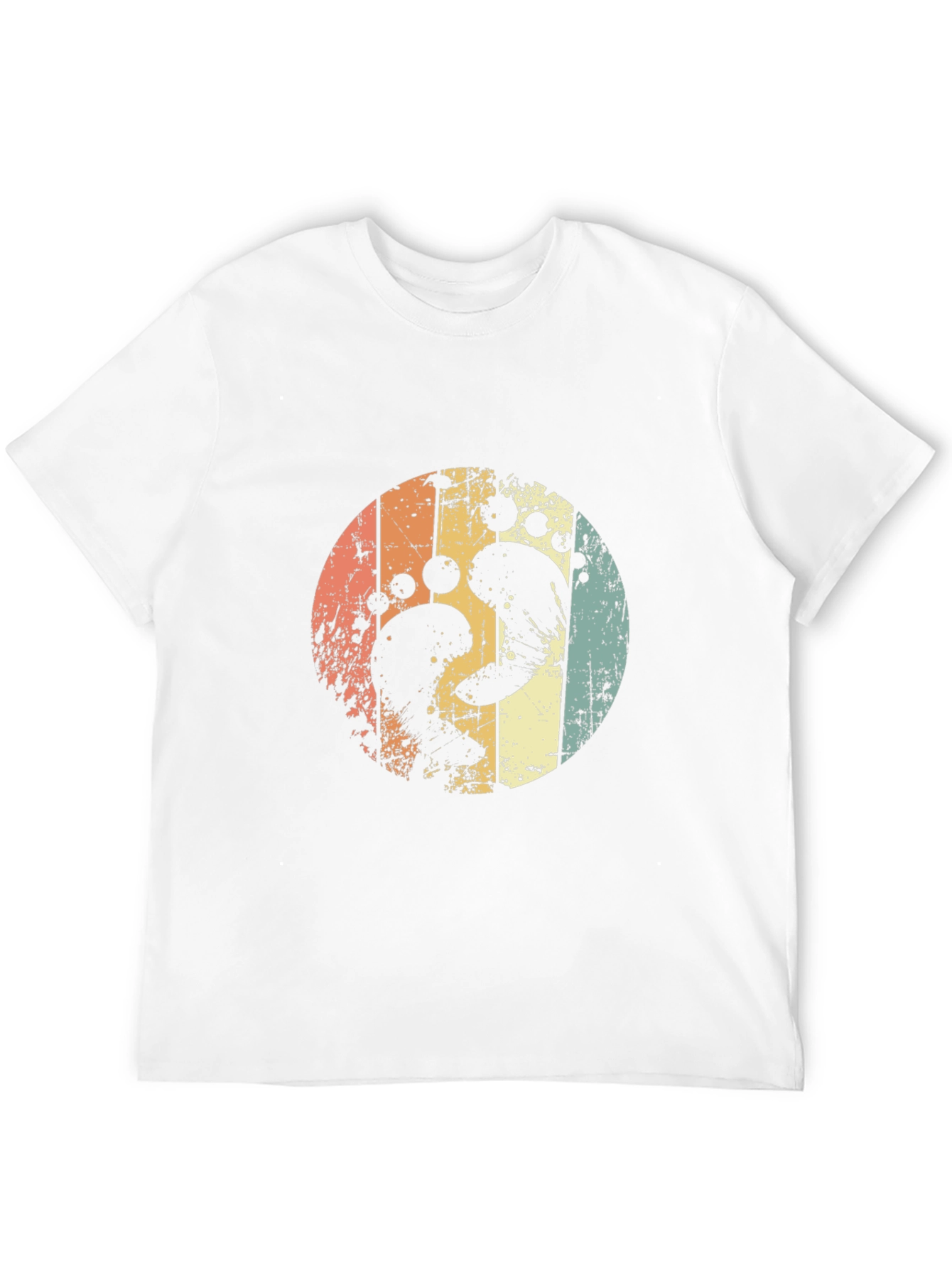 Black Retro Footprint Circle Tee view 12
