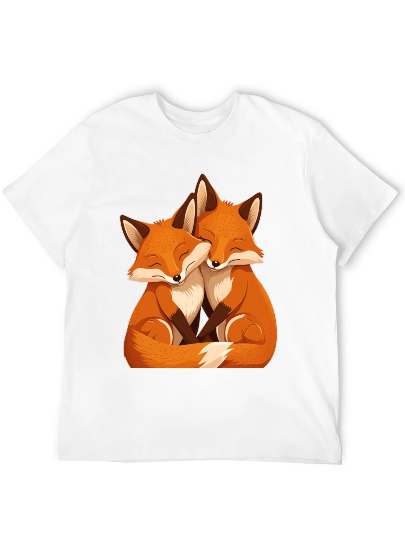 Black Foxes Hugging Graphic Tee view 12