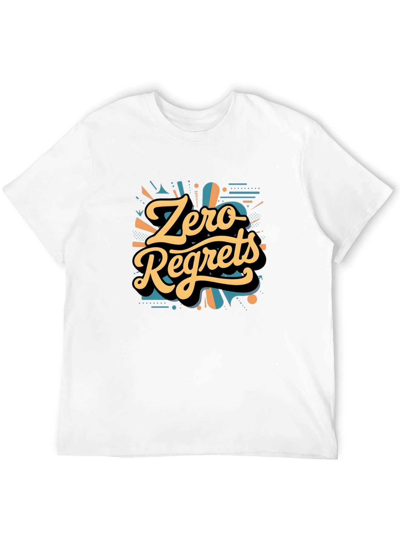 Black Zero Regrets Graphic Tee - Bold Stylish Design view 12