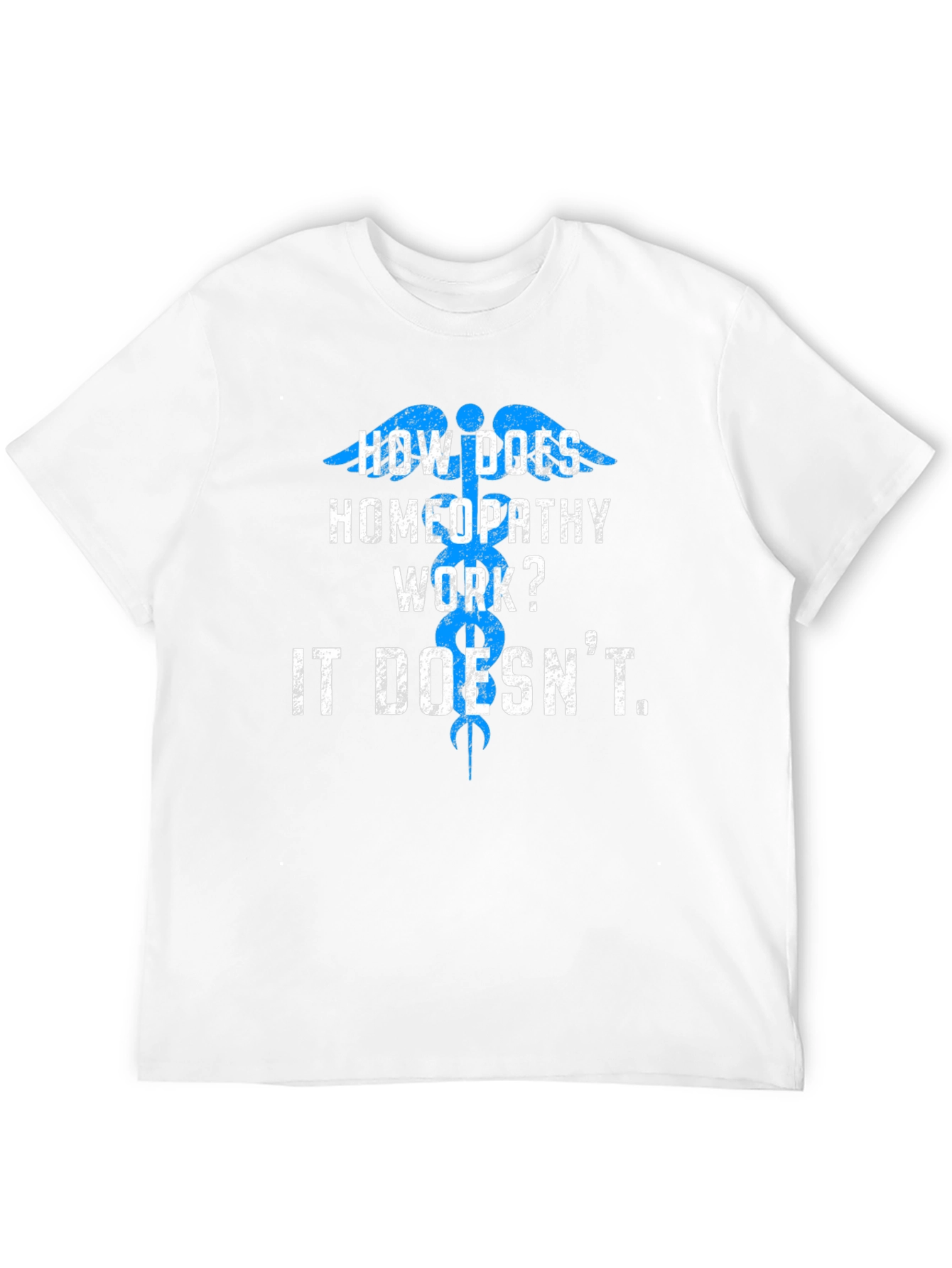 Black Homeopathy Humor Graphic Tee -  It Doesn't Work! view 12