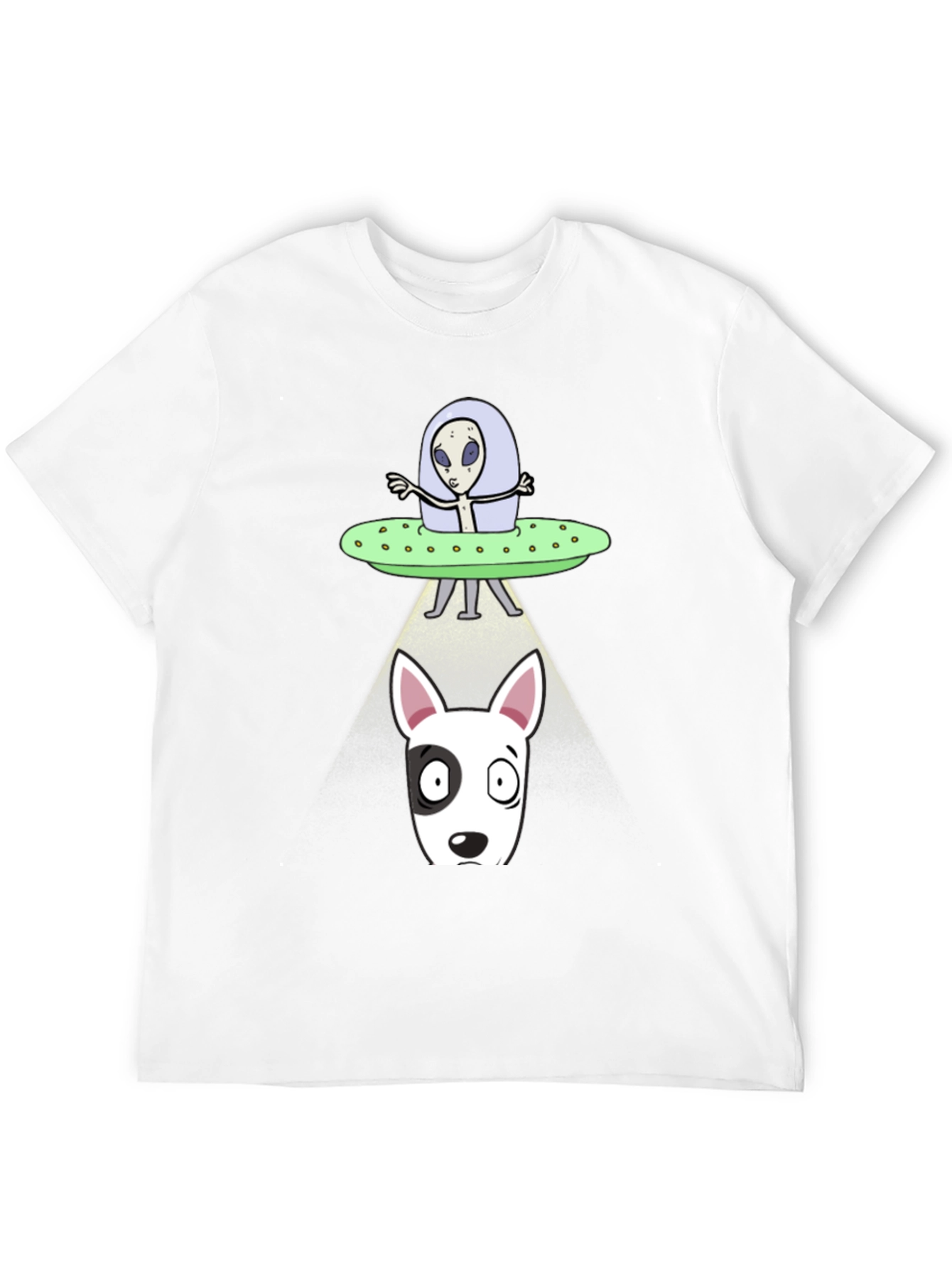 Black Alien Abduction Dog T-Shirt - UFO Graphic Tee view 12