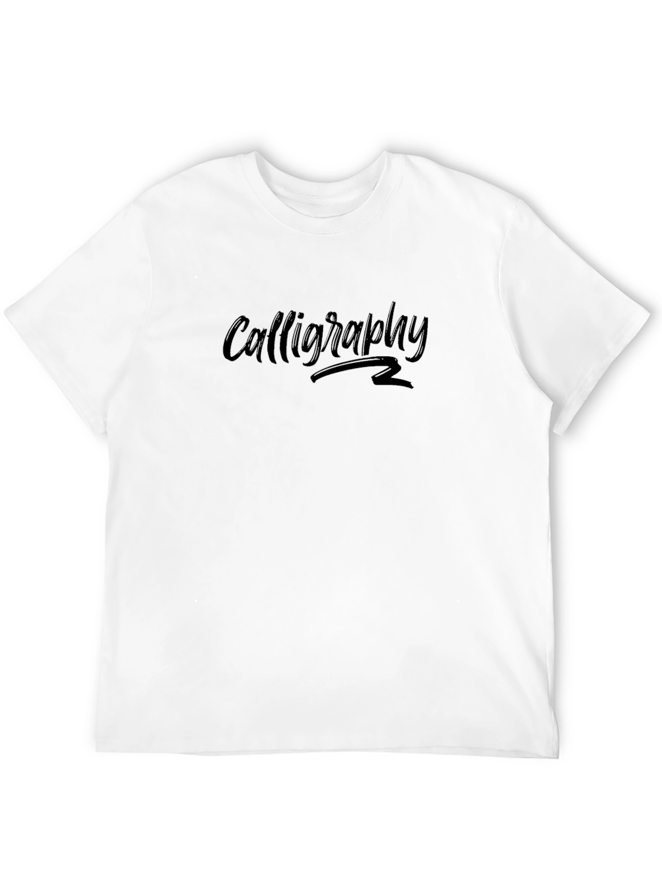 Black Calligraphy Graphic Tee - Black Casual Shirt view 12