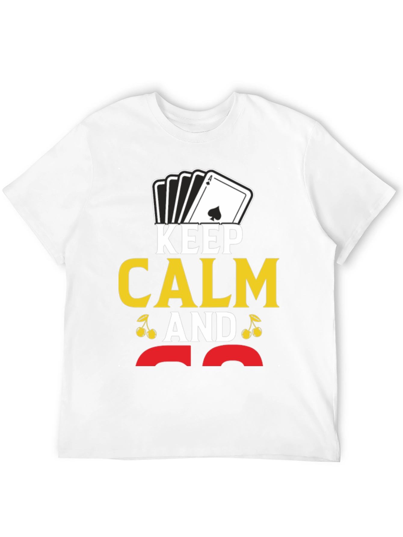 Black Keep Calm Ace T-Shirt - Funny Poker Casino Card Tee view 12