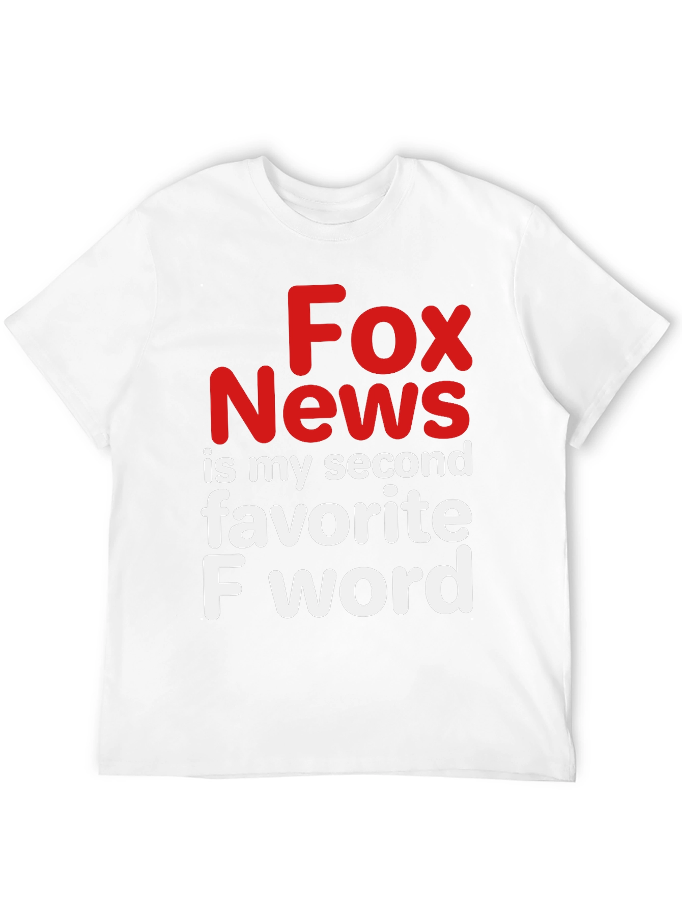 Black Fox News Second Favorite F Word Black Graphic Tee view 12