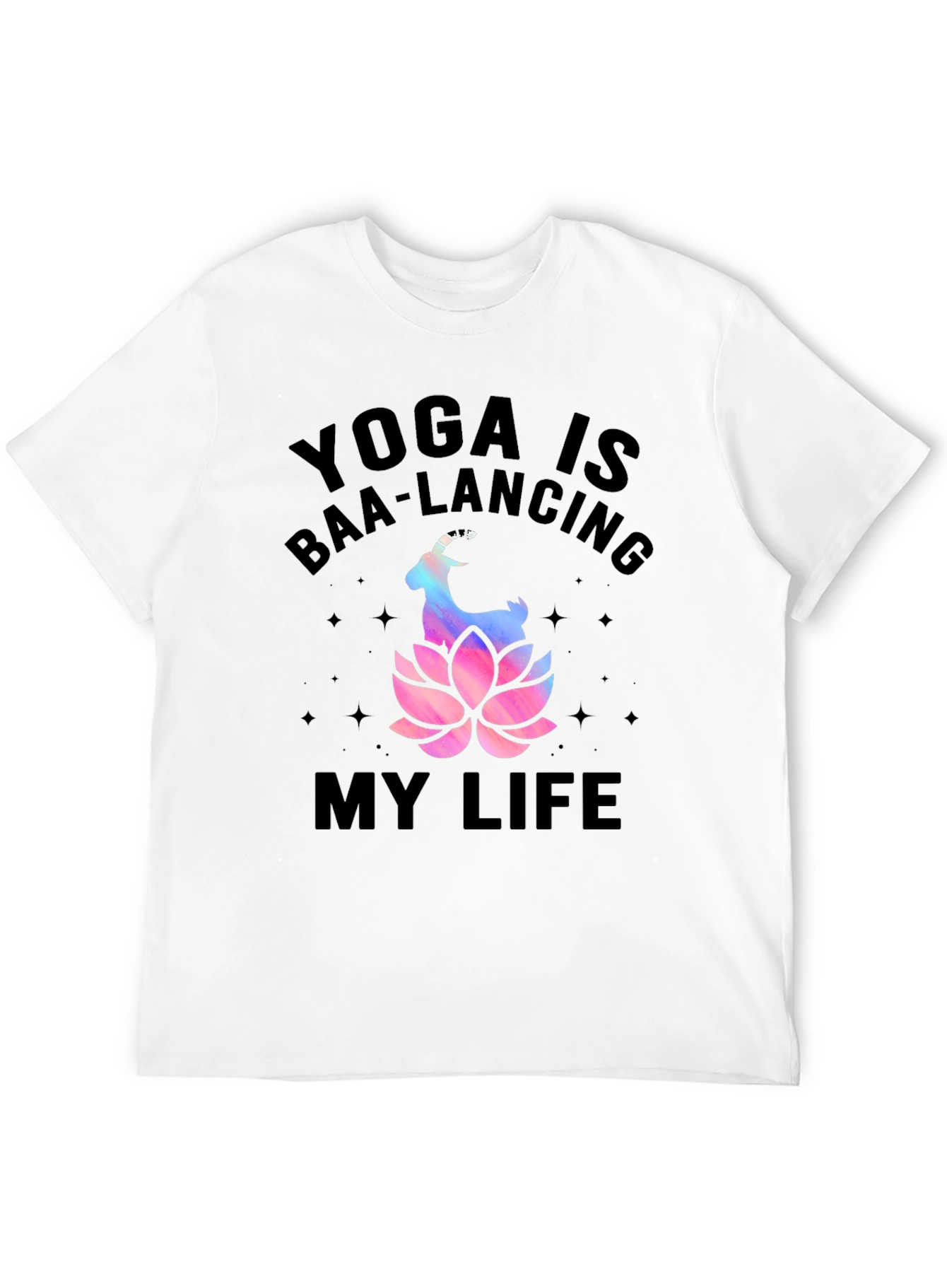 Black Yoga Baa-lancing Life Graphic Tee view 12
