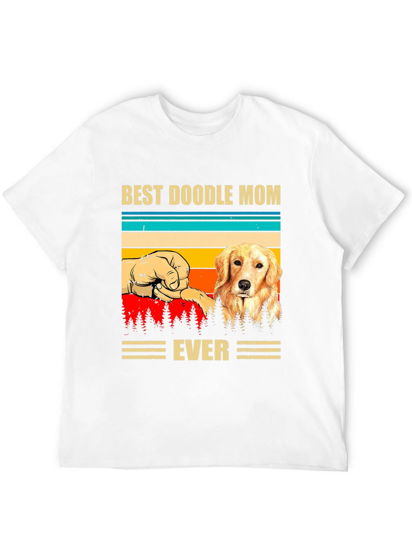 Black Best Doodle Mom Ever Graphic T-Shirt view 12