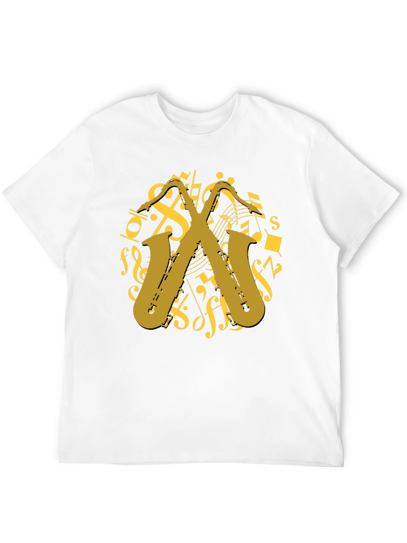 Black Saxophone Music T-Shirt - Musician Gift view 12