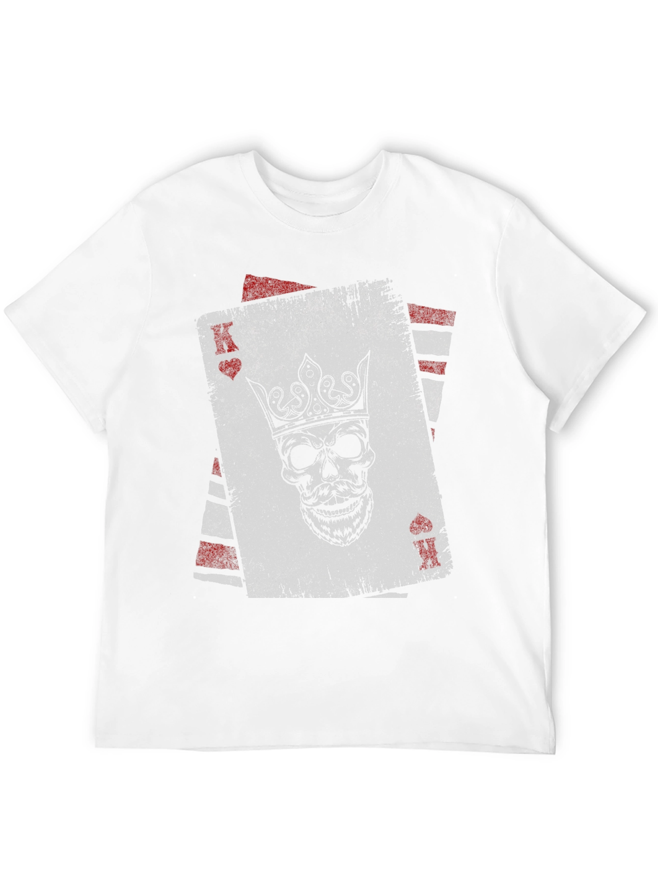 Black King of Hearts Skull Graphic T-Shirt view 12