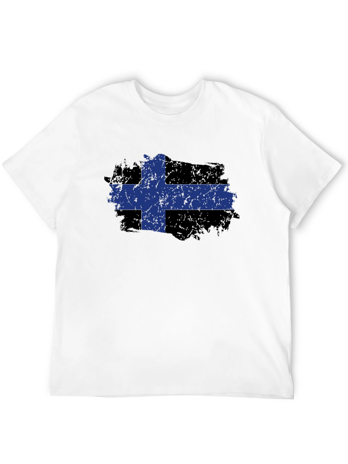 Distressed Finnish Flag T-Shirt - 12