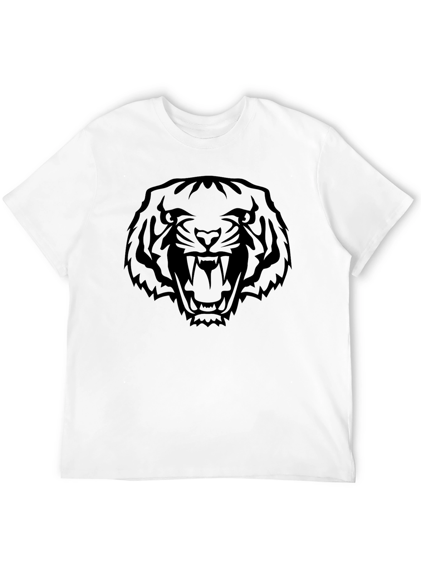 Black Bold Tiger Graphic Tee - Men's Black T-Shirt view 12
