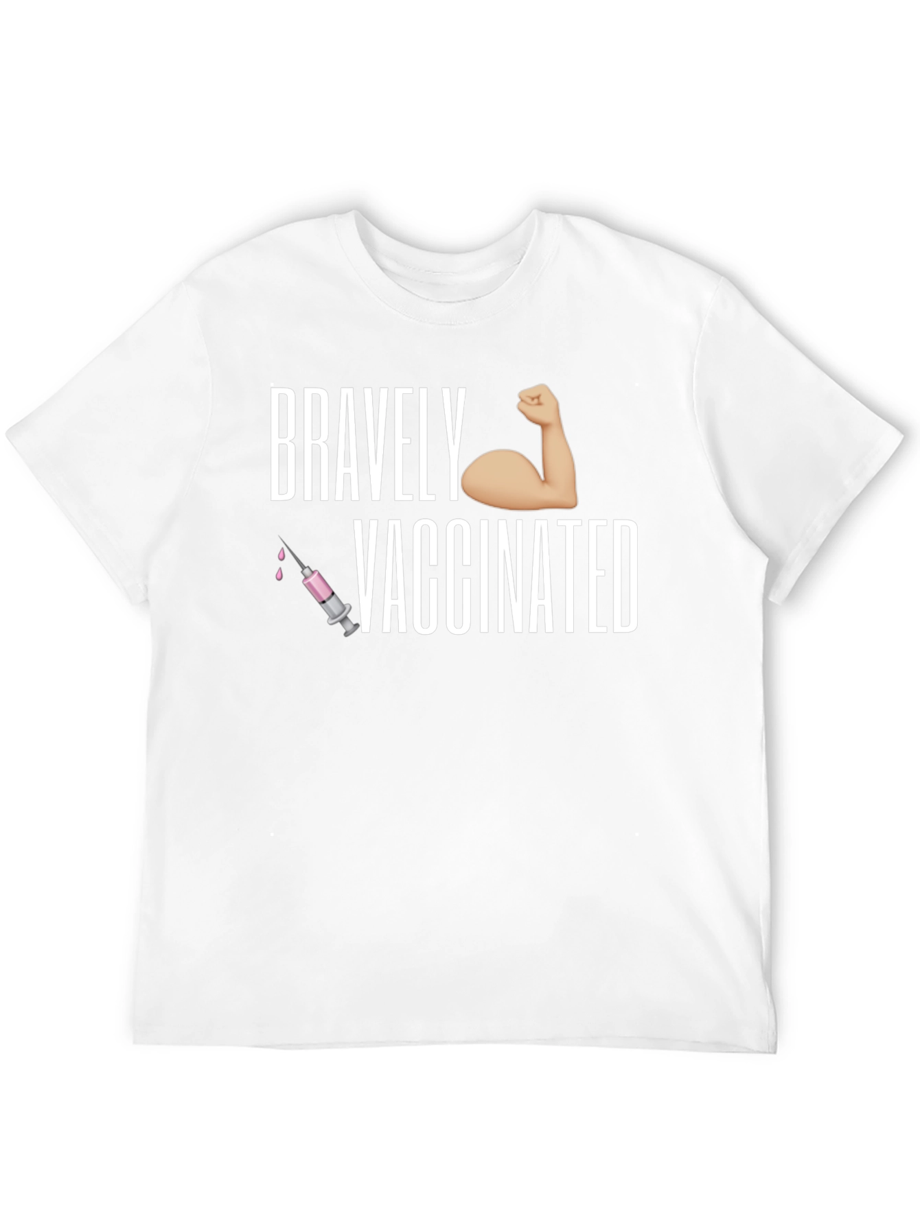 Black Bravely Vaccinated T-Shirt - Pro Vaccine Tee view 12