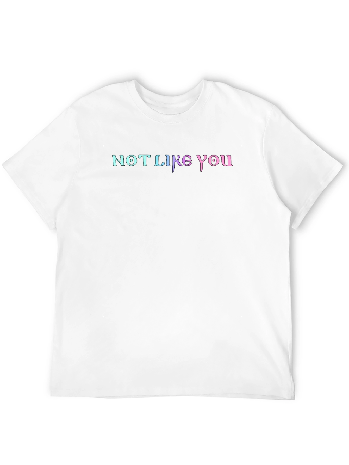 Black Not Like You Graphic Tee - Gradient Lettering  view 12