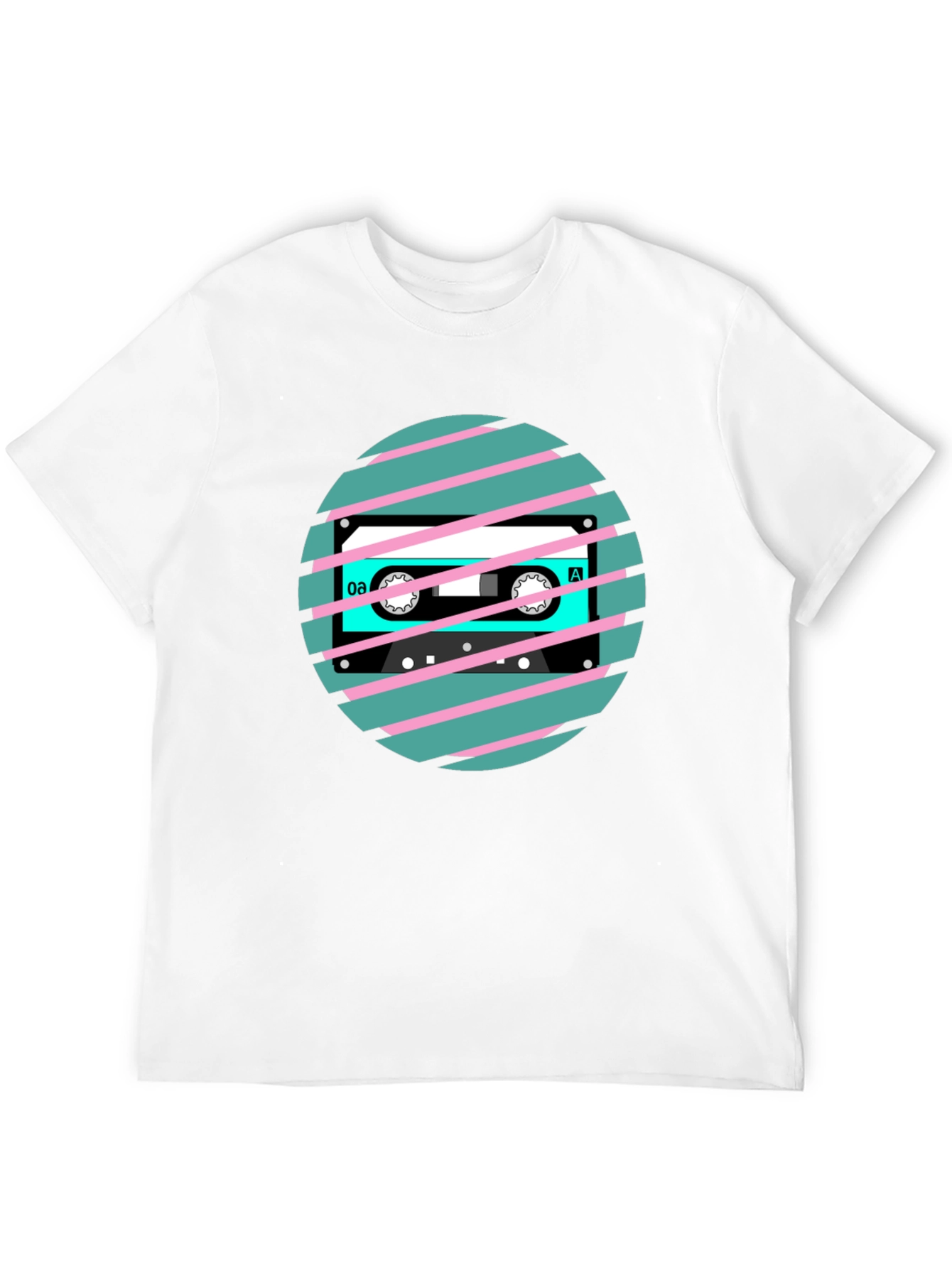 Black Retro Cassette Tape Graphic T-Shirt view 12