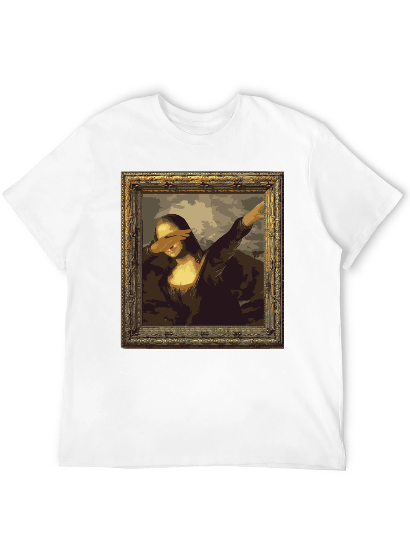 Black Mona Lisa Dab Black T-Shirt view 12