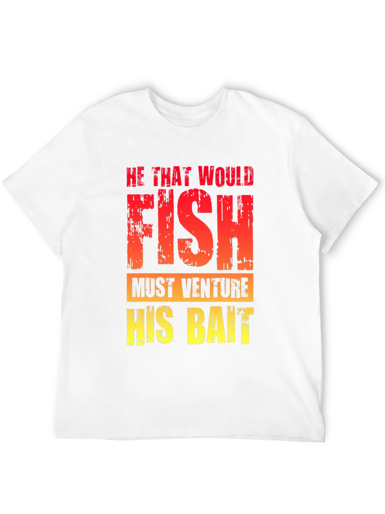 Black He That Would Fish T-Shirt - Fishing Quote Tee view 12