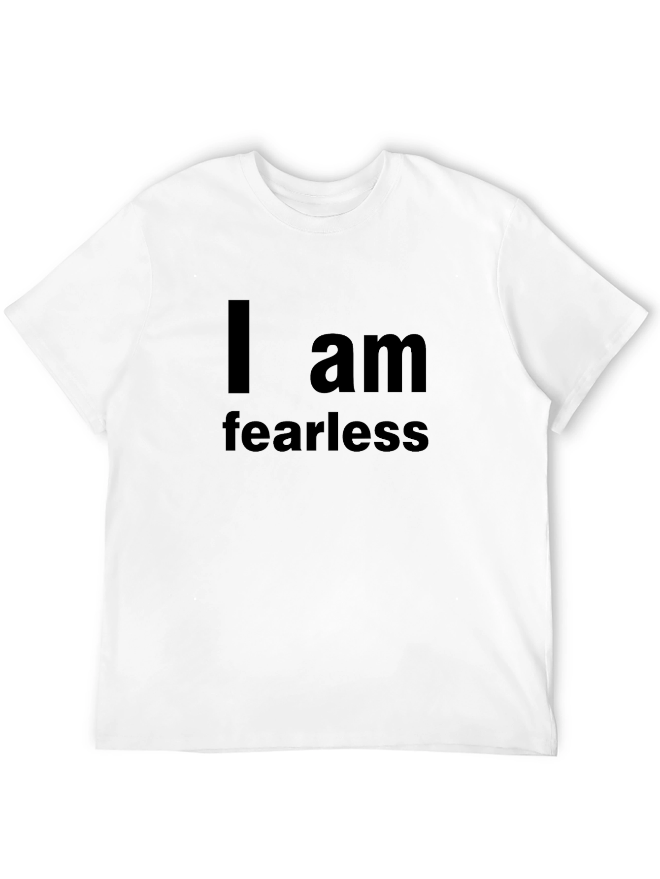 Black I am Fearless Black T-Shirt view 12