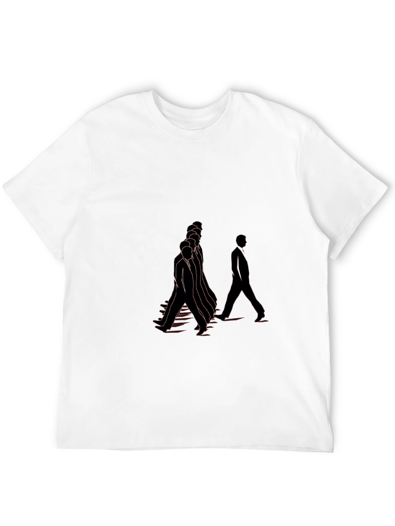 Black Unique Graphic Print Black Tee view 12