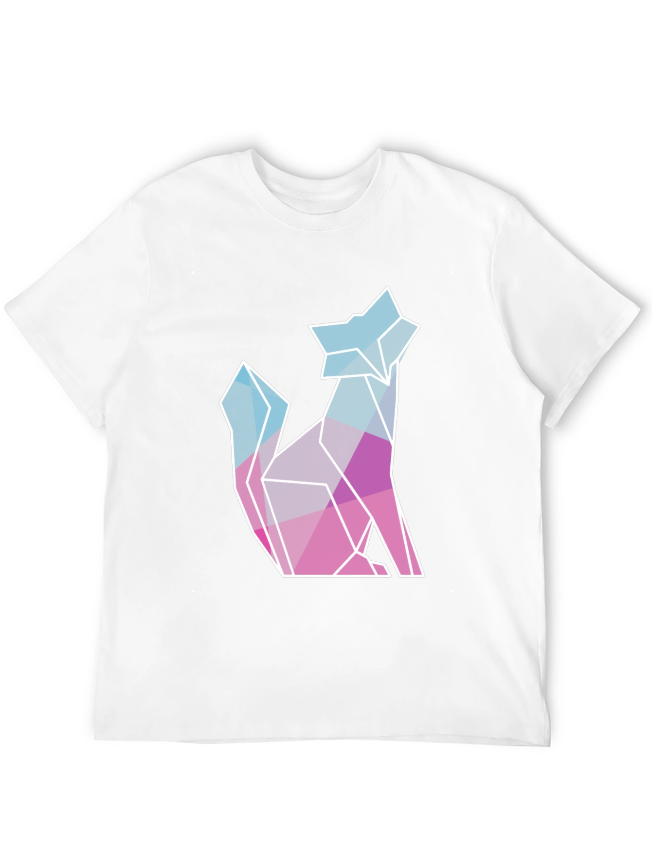 Black Geometric Wolf Graphic Tee - Modern Style view 12