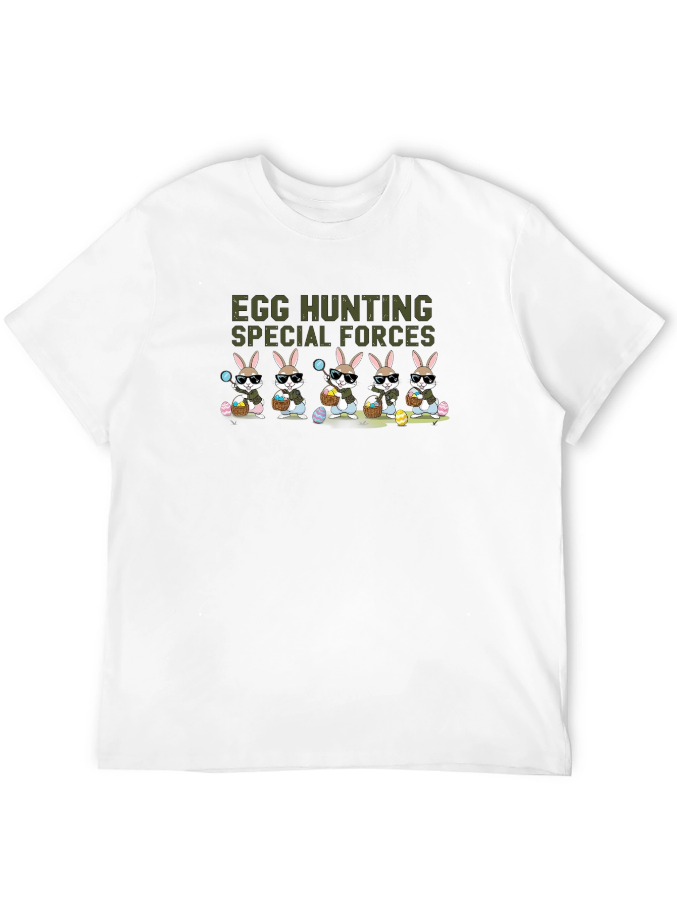 Black Egg Hunting Special Forces Easter Bunny T-Shirt view 12