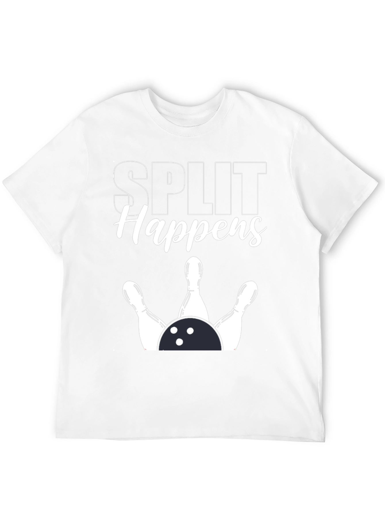 Black Split Happens Bowling T-Shirt - Black Graphic Tee view 12