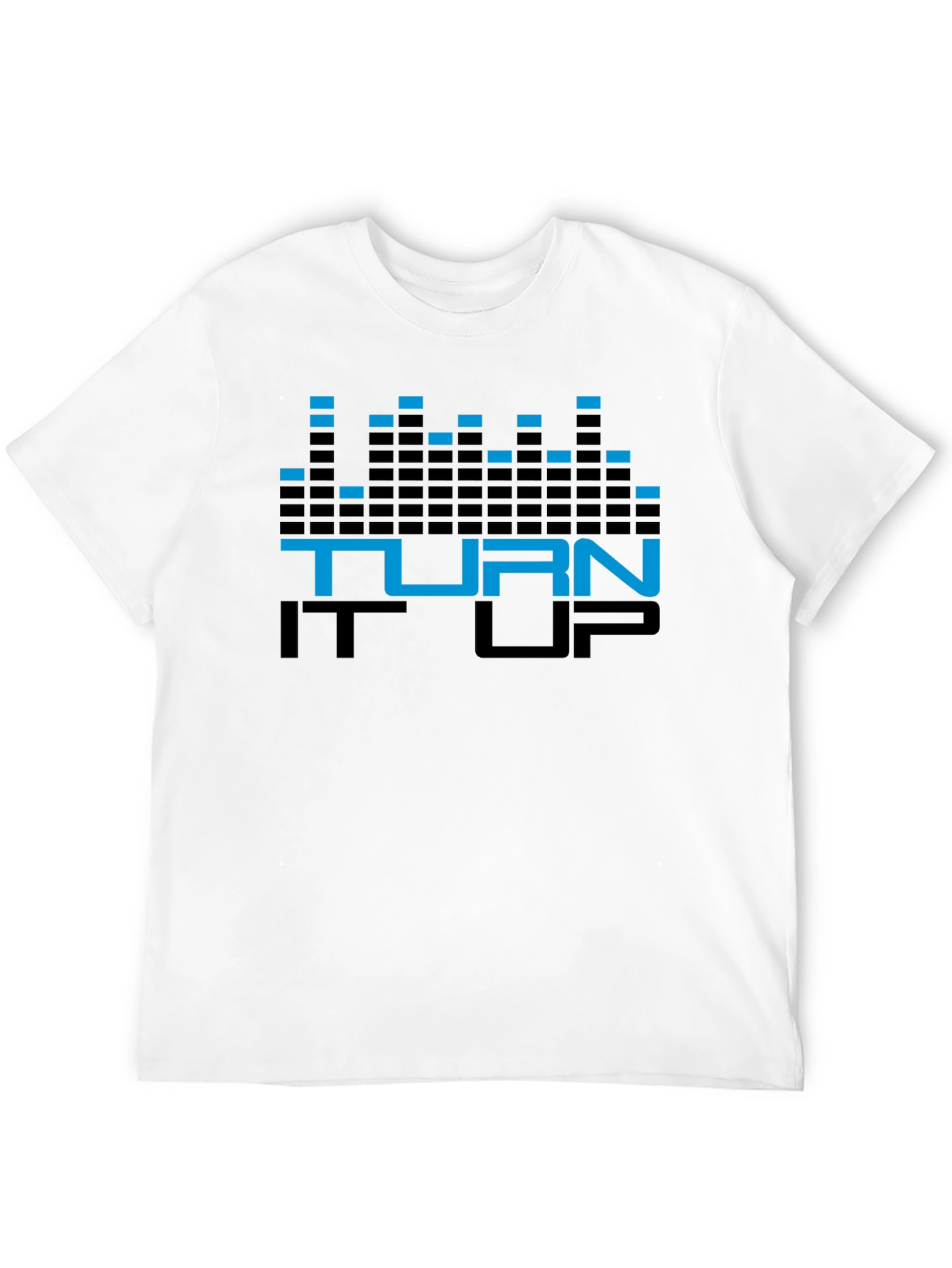 Black Turn It Up Graphic Tee - Black Cotton T-Shirt view 12