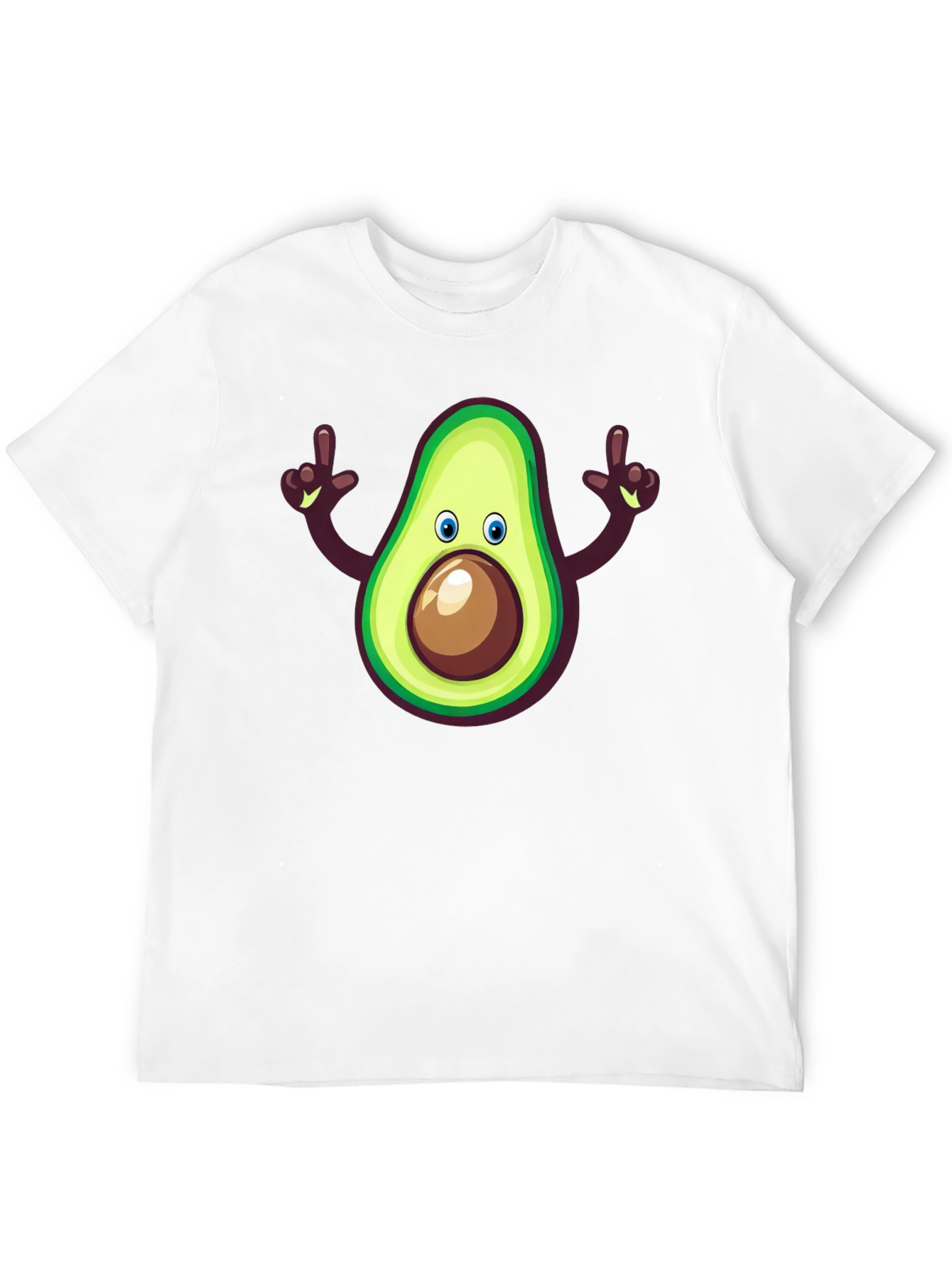 Black Avocado Cartoon Graphic Tee - Black view 12