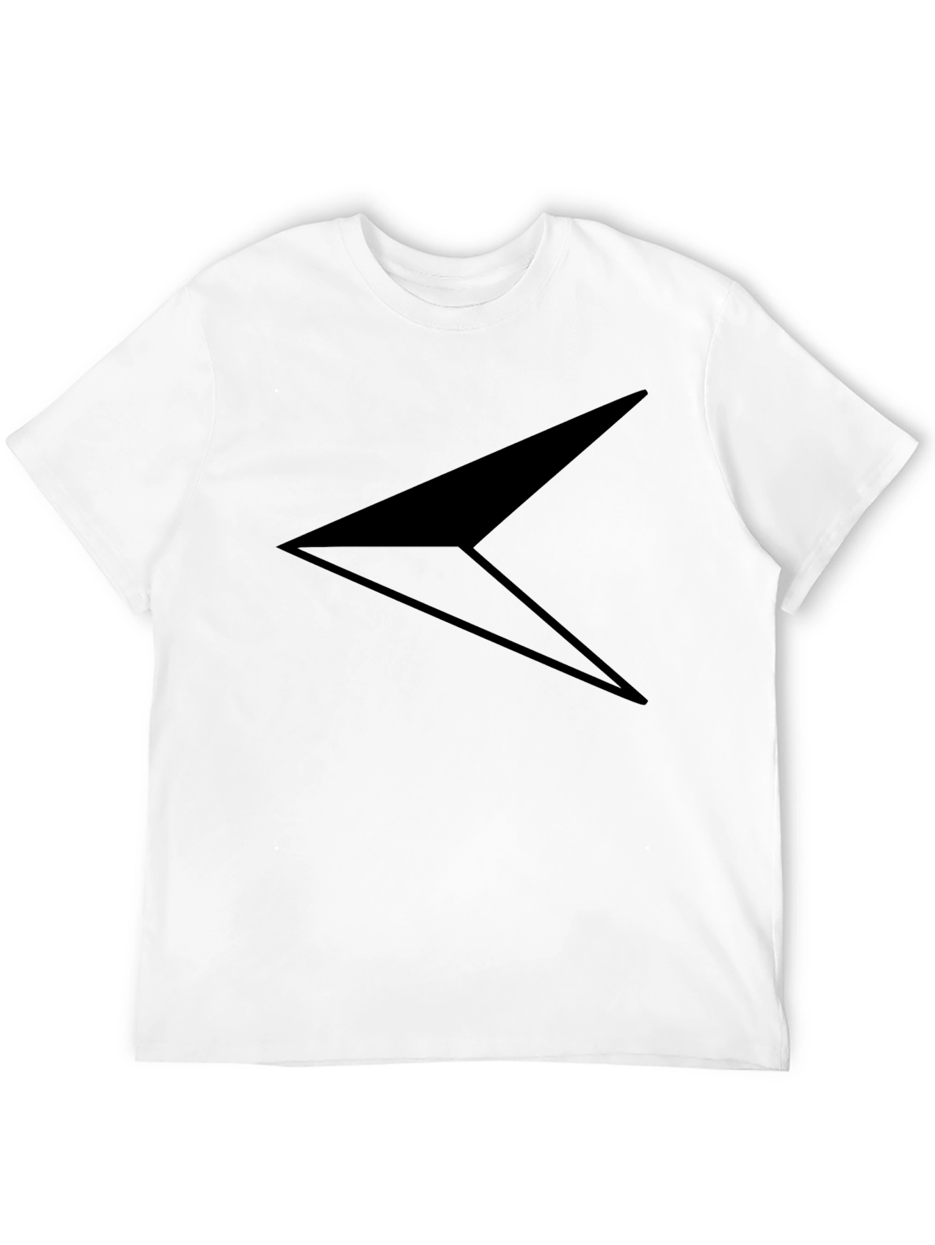 Stylish Black T-Shirt with Geometric Arrow Design - 12