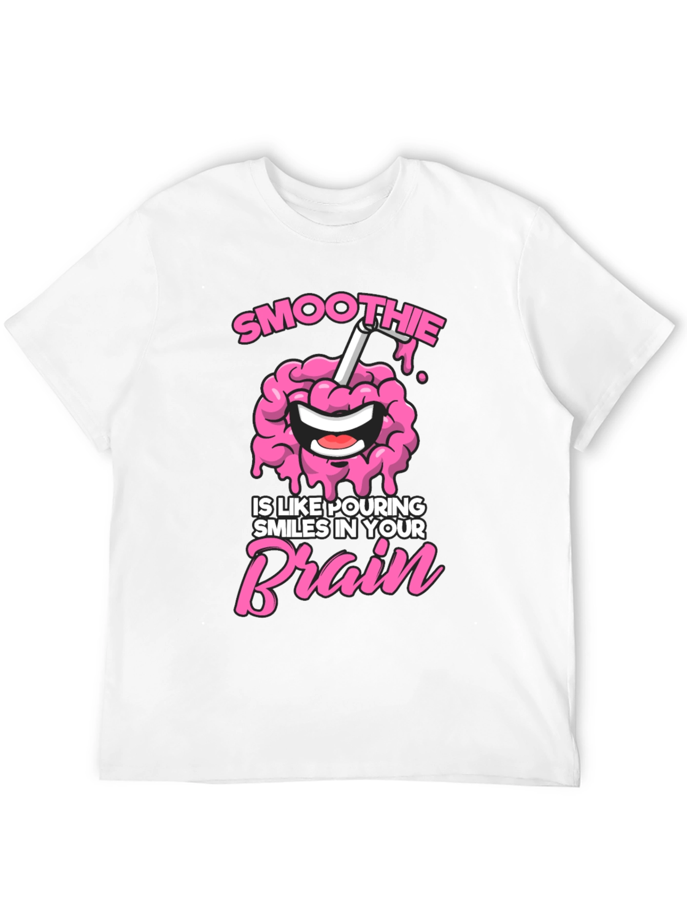 Smoothie Brain Graphic T-Shirt - Funny Unisex Tee - 12