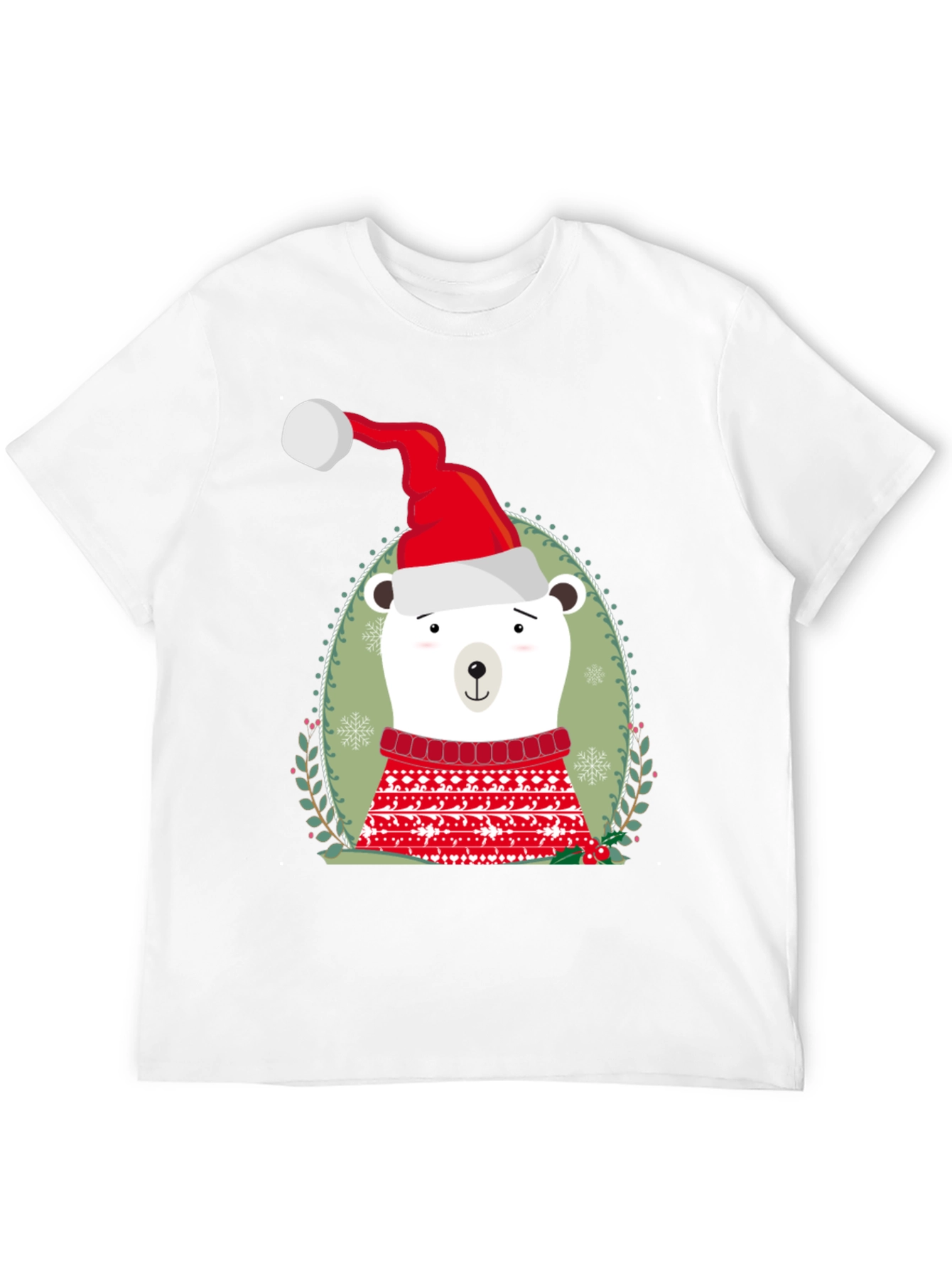 Black Holiday Polar Bear Graphic Tee view 12