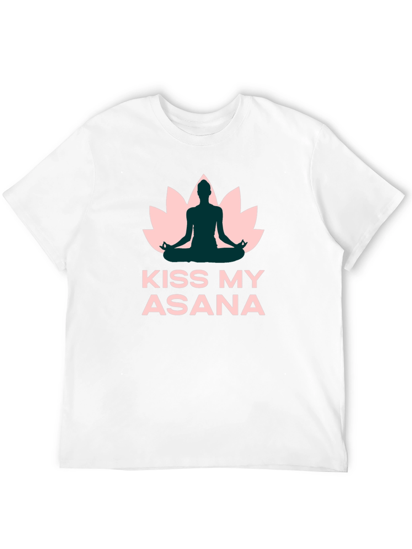 Black Yoga T-Shirt - Kiss My Asana - Black view 12