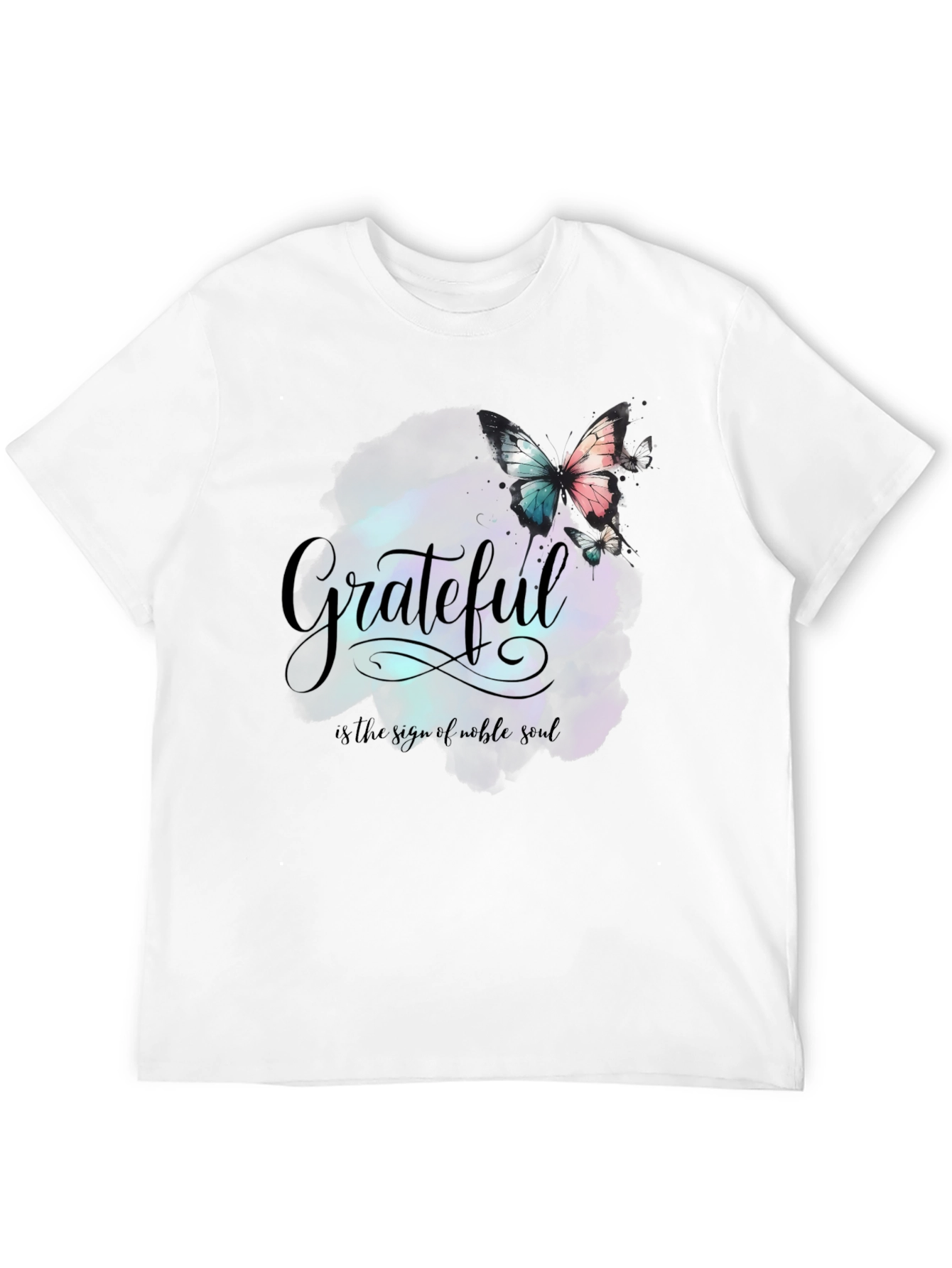 Black Grateful Butterfly Graphic Tee - Noble Soul Design view 12