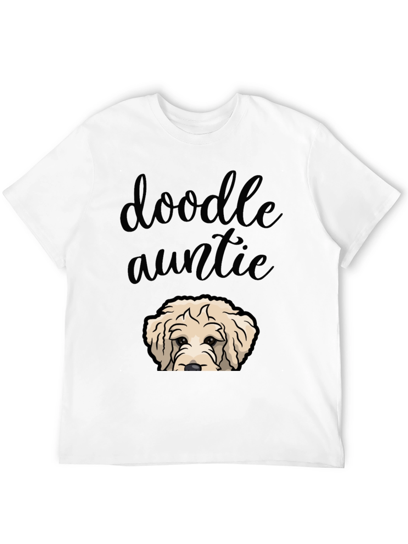 Black Doodle Auntie T-Shirt - Cute Dog Lover Tee view 12