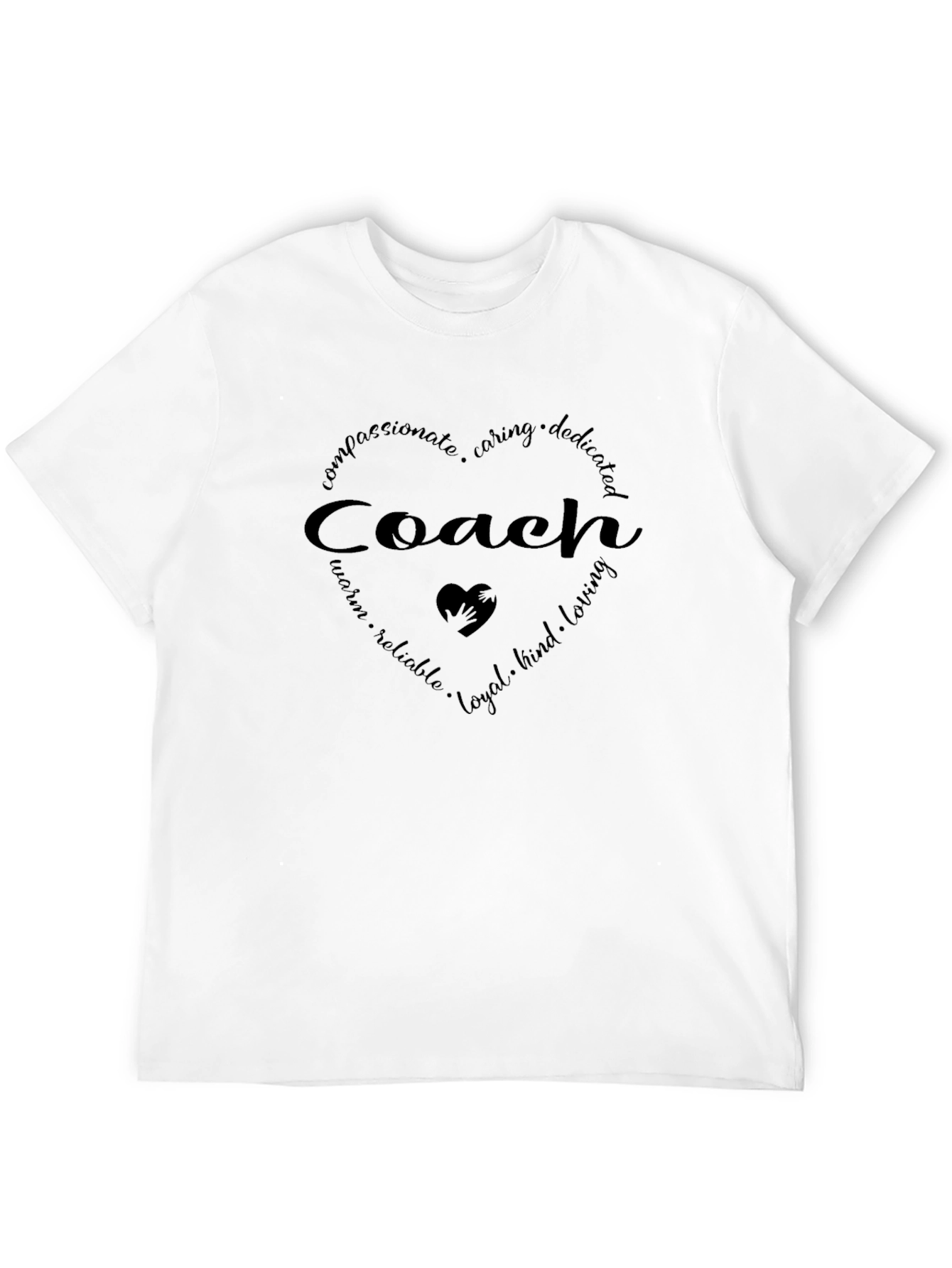 Black Coach Heart Graphic Tee - Compassionate & Caring view 12