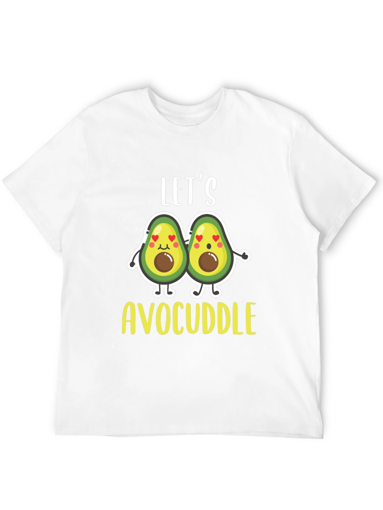 Black Let's Avocuddle Black T-Shirt view 12