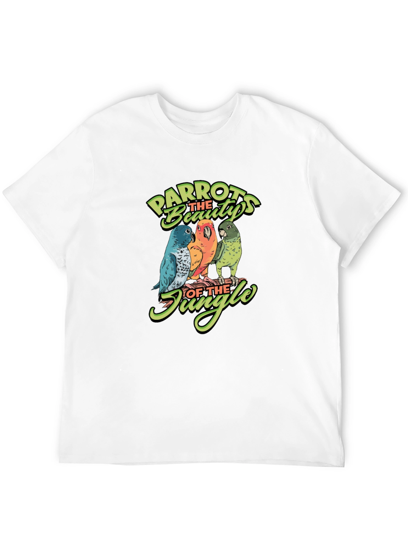 Black Parrots of the Jungle Graphic Tee view 12