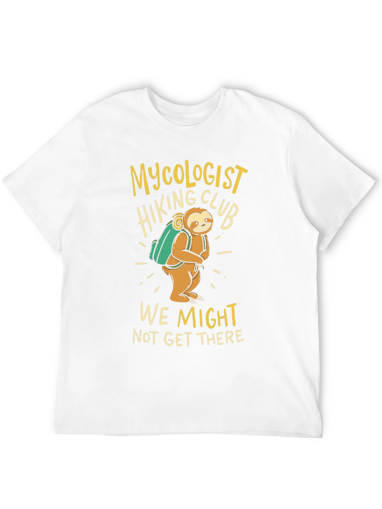 Black Mycologist Hiking Club Sloth Graphic T-Shirt view 12