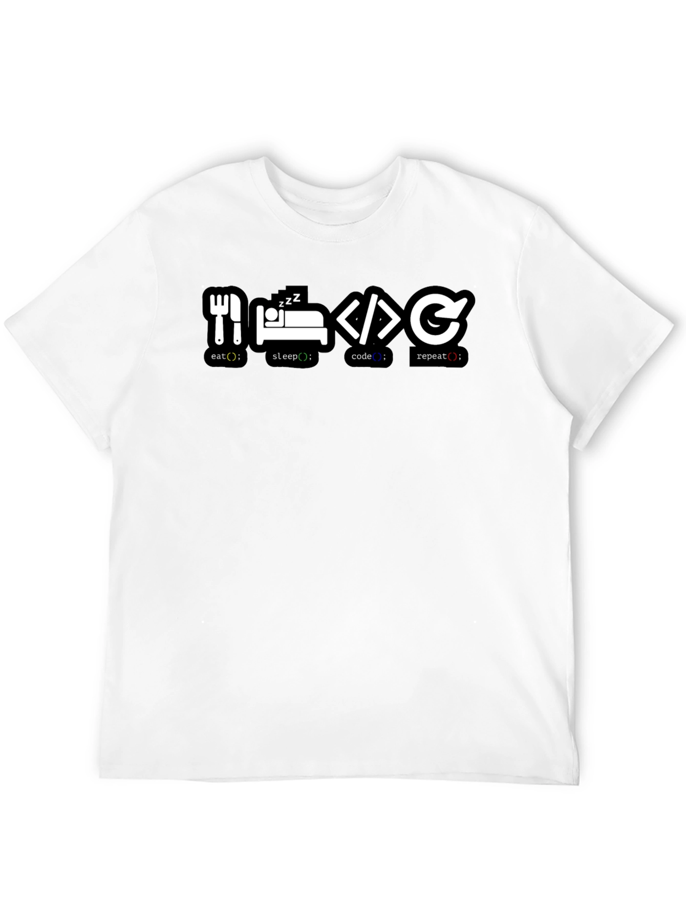 Black Eat Sleep Code Repeat Programmer T-Shirt view 12