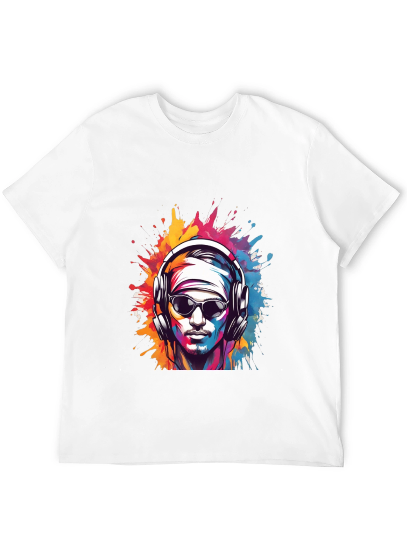 Black Men's Black Graphic Tee: Music Lover view 12